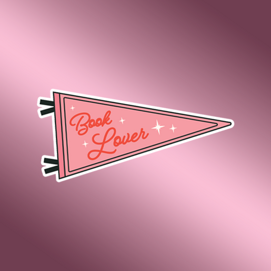 Book Lover Pennant Flag Sticker