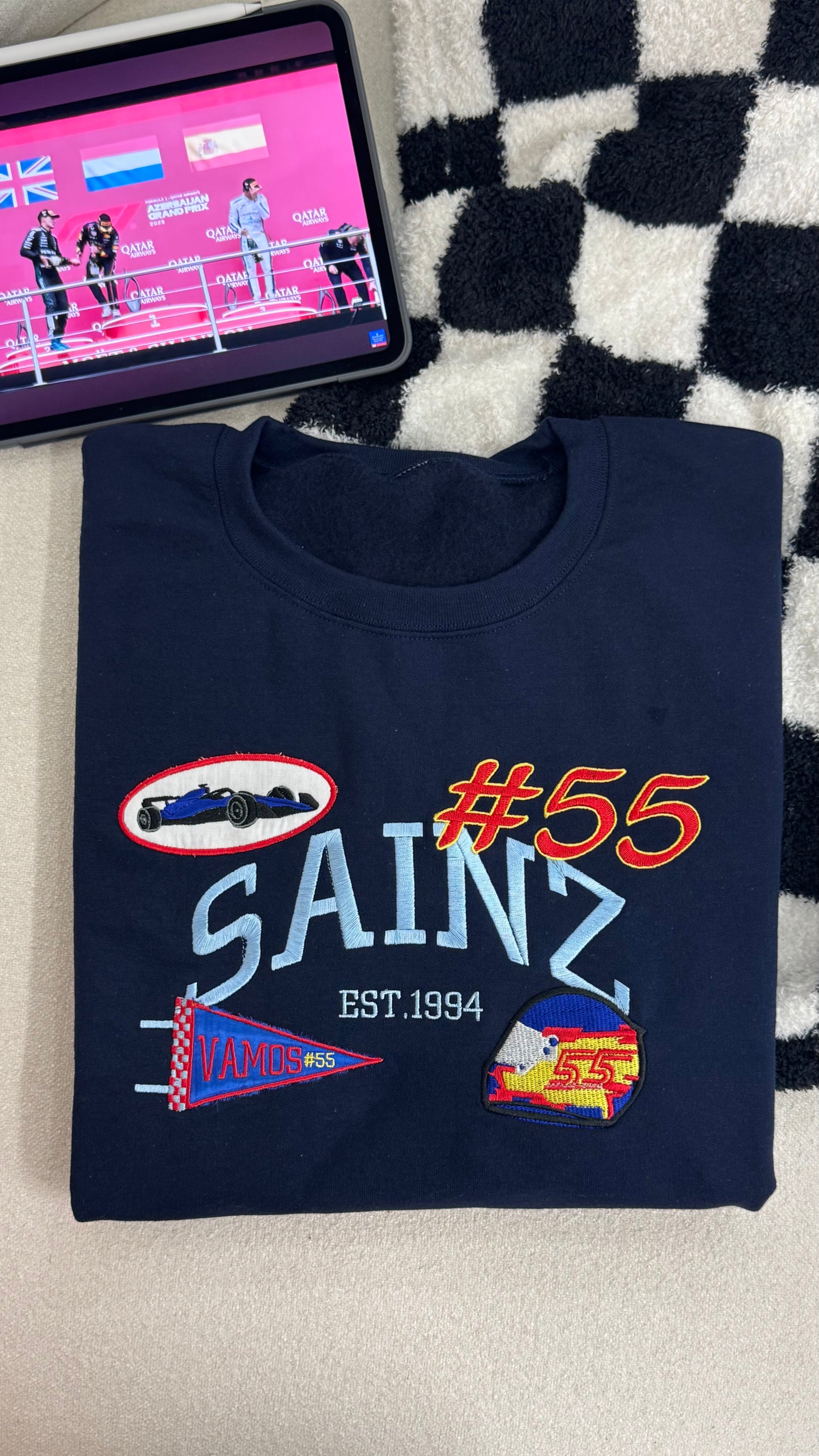 Carlos Sainz Patchwork Embroidered Sweatshirt