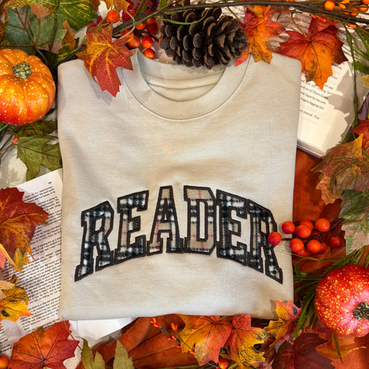 Check Reader Embroidered Sweatshirt