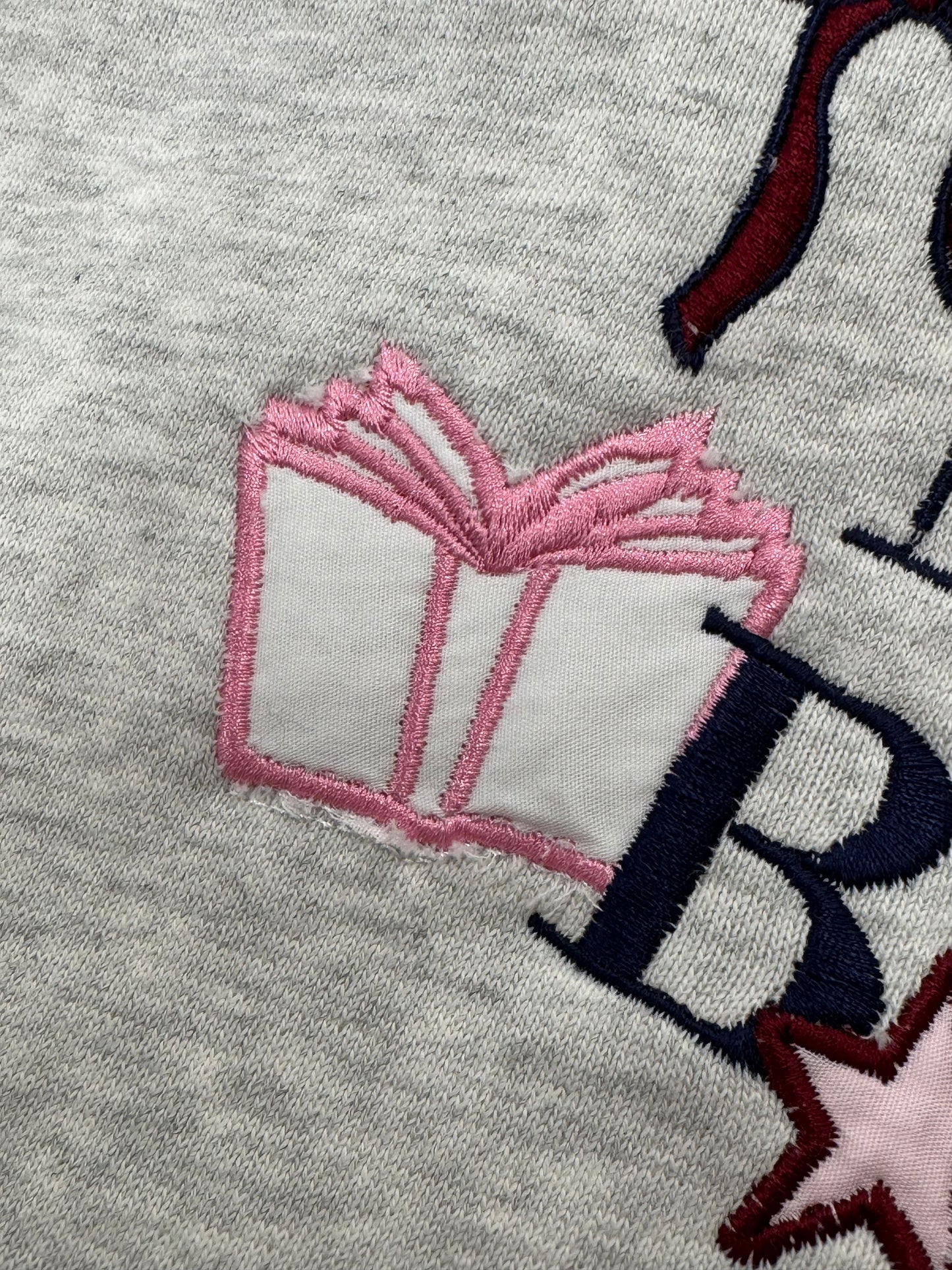 *SAMPLE SALE* Read More Books Embroidered Patchwork Sweatshirt