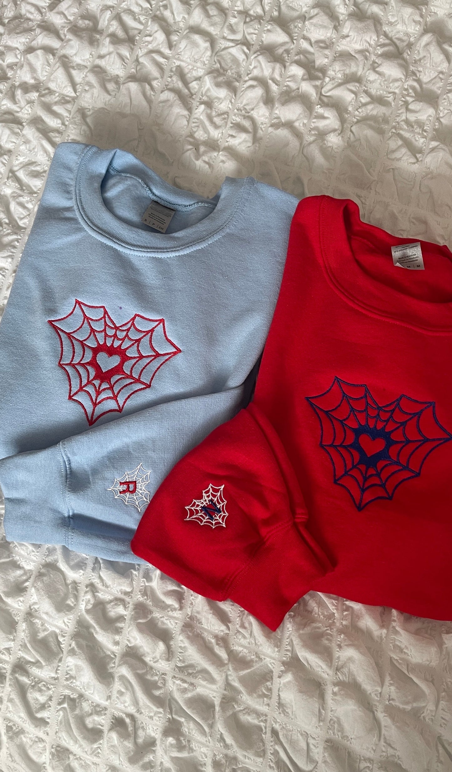 Heart Web Embroidered Sweatshirt