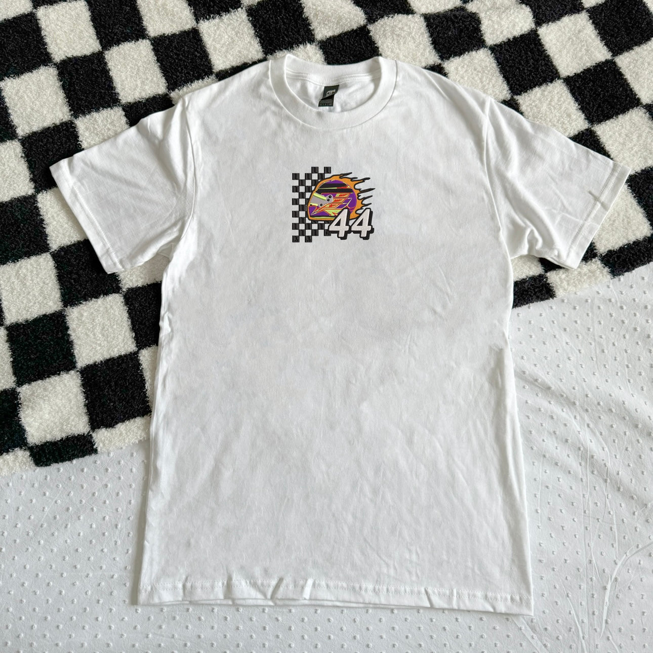 Lewis Hamilton Helmet Embroidered T-shirt