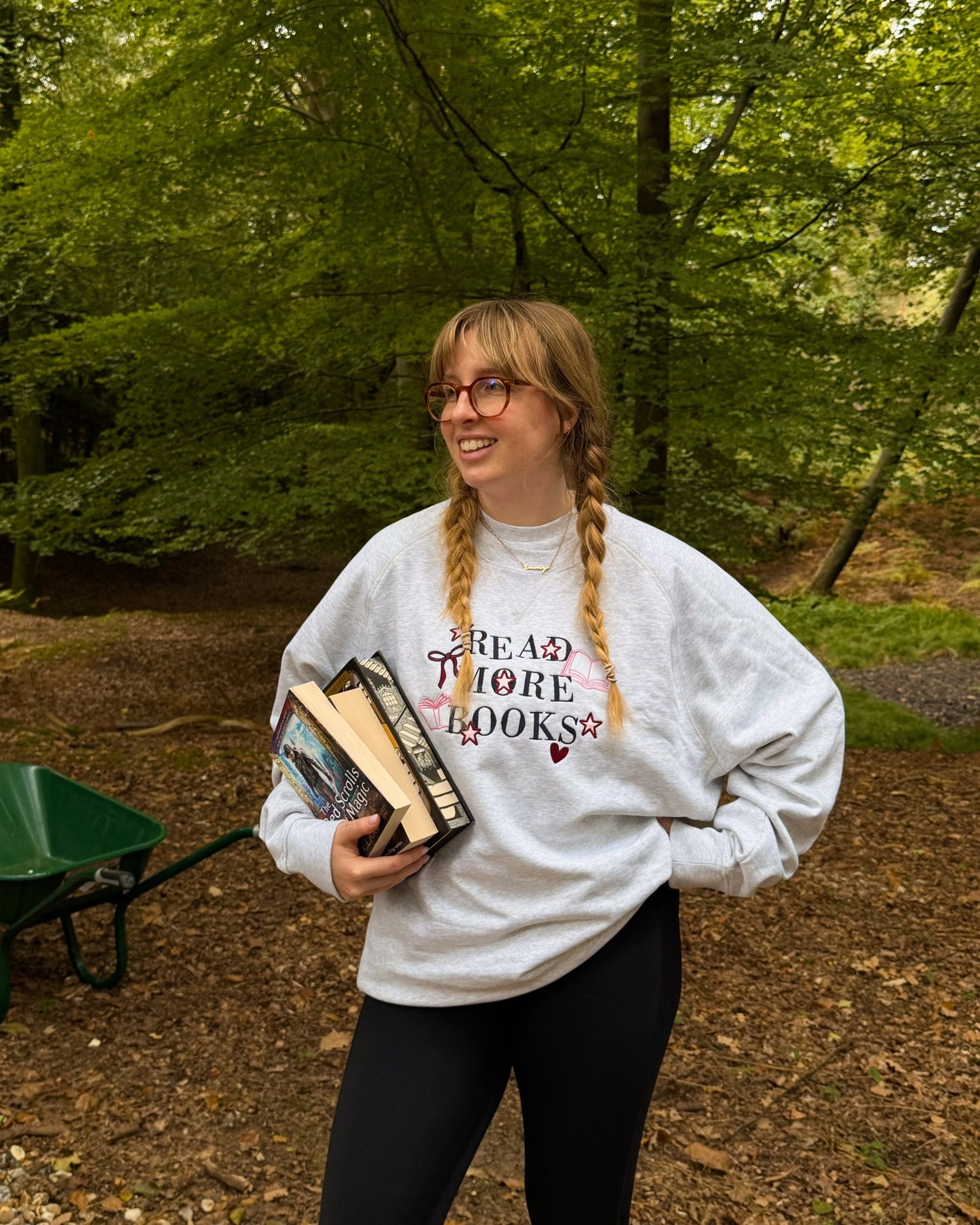 *SAMPLE SALE* Read More Books Embroidered Patchwork Sweatshirt