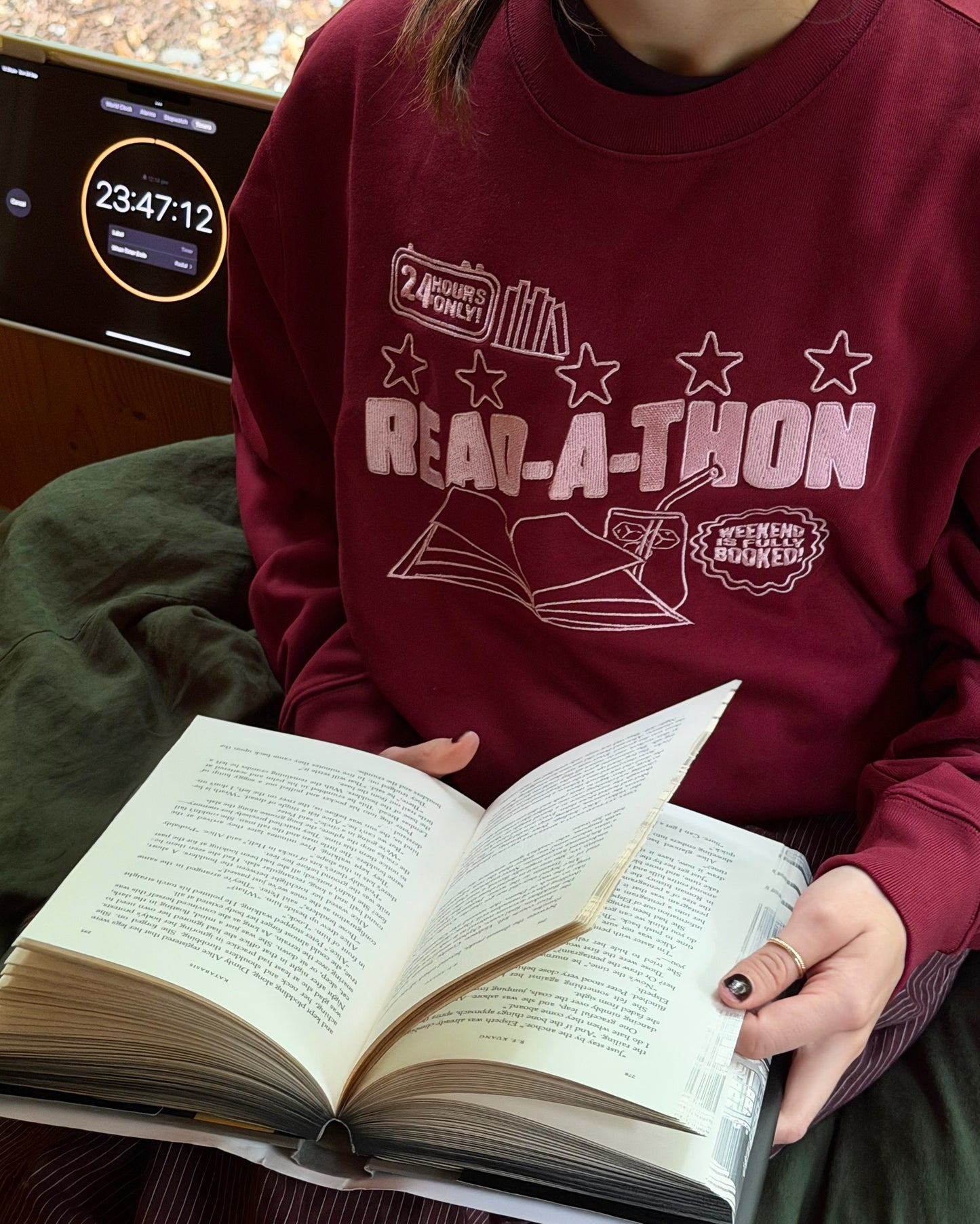 *PREORDER* Read-a-thon Embroidered Sweatshirt