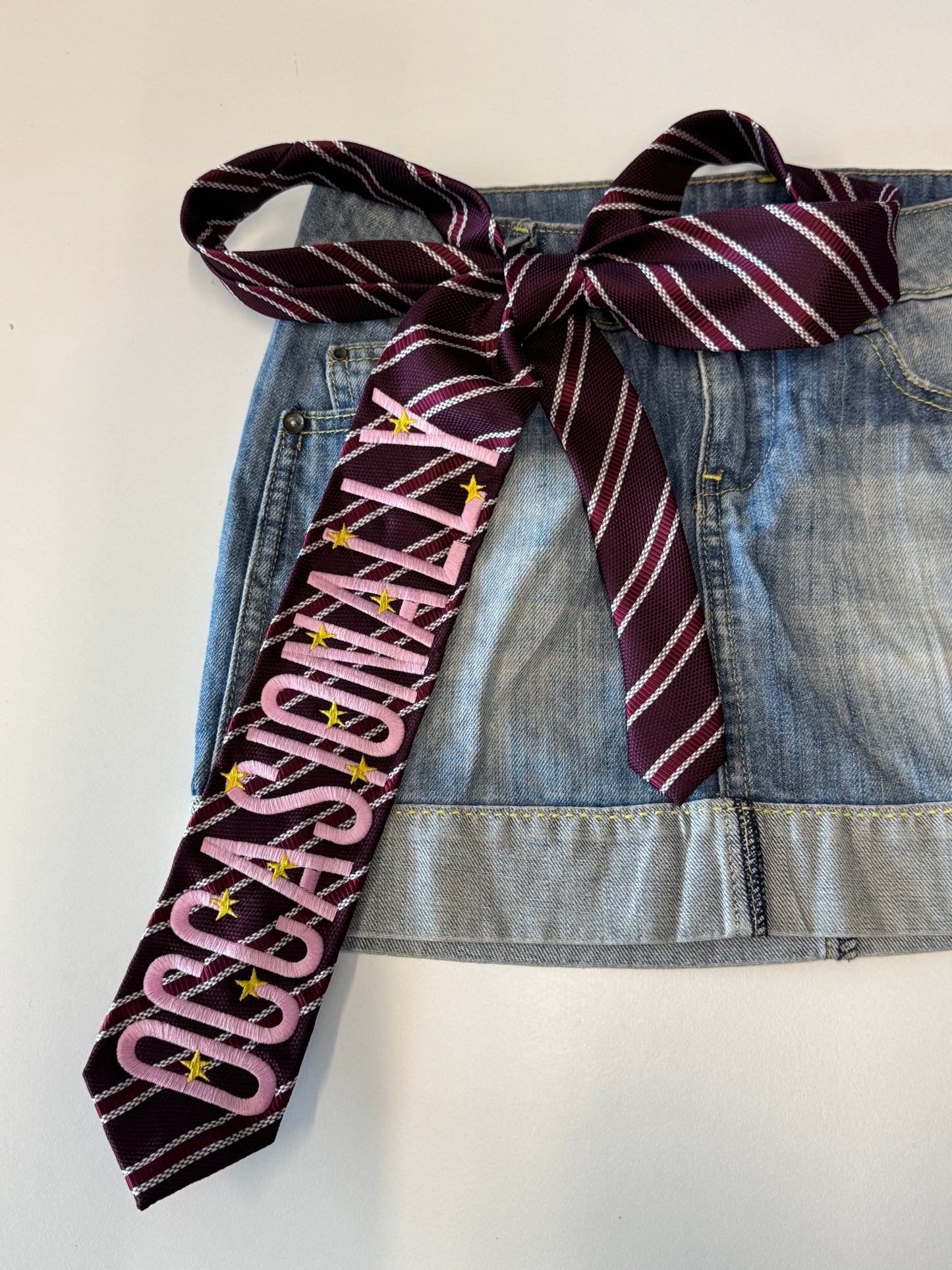 Embroidered Occasionally Tie Belt