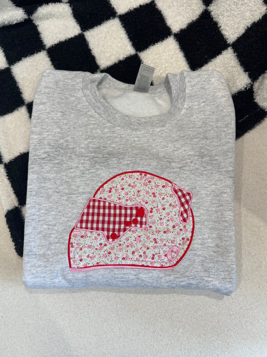 Motorsport helmet Embroidered Sweatshirt