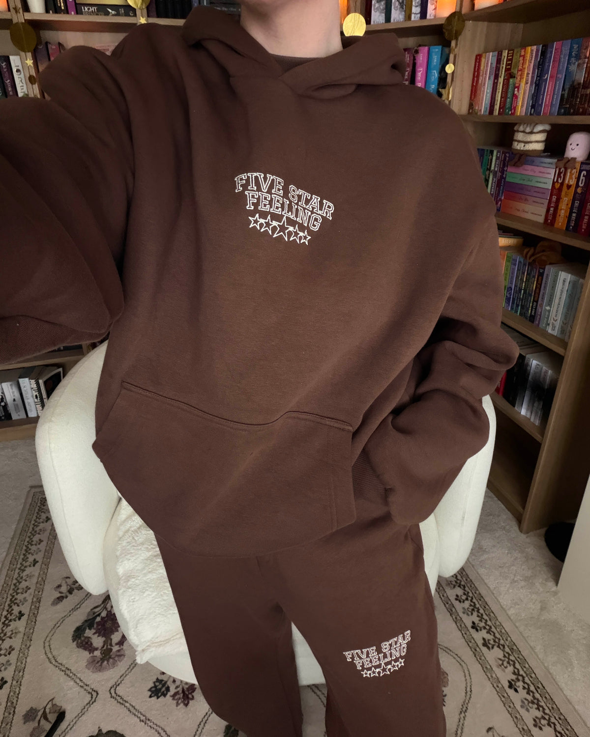Five Star Feeling Embroidered Oversized Hoodie