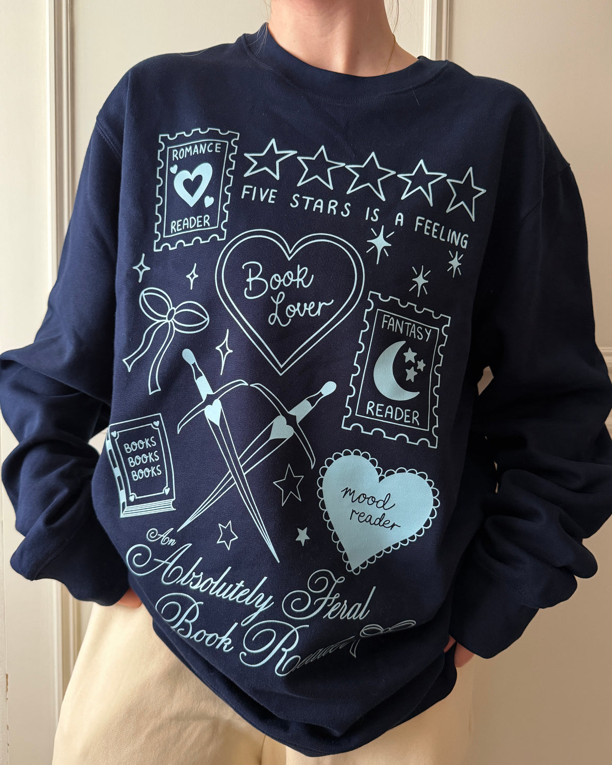 Absolutely Feral Reader Printed Sweatshirt