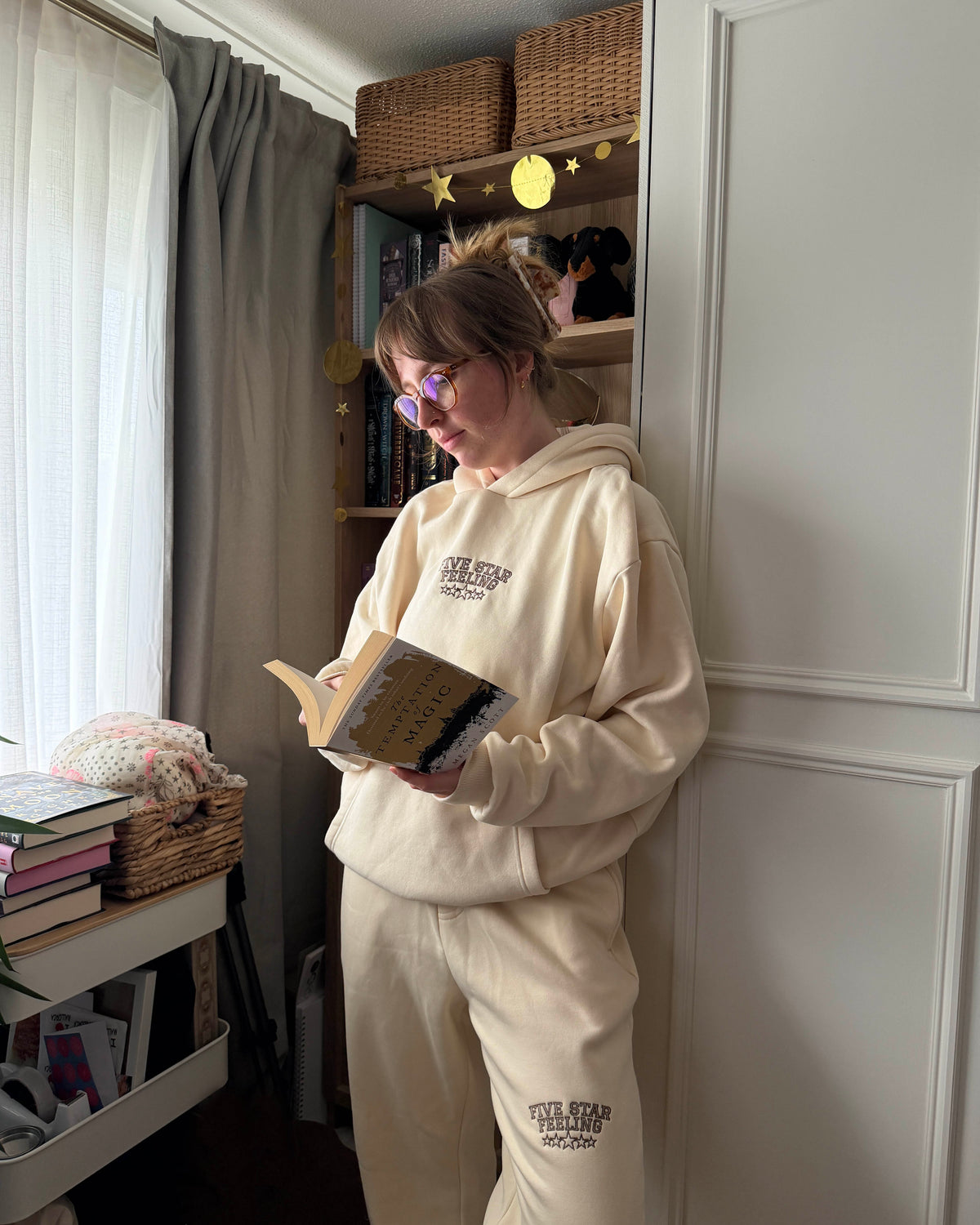 Five Star Feeling Embroidered Oversized Hoodie