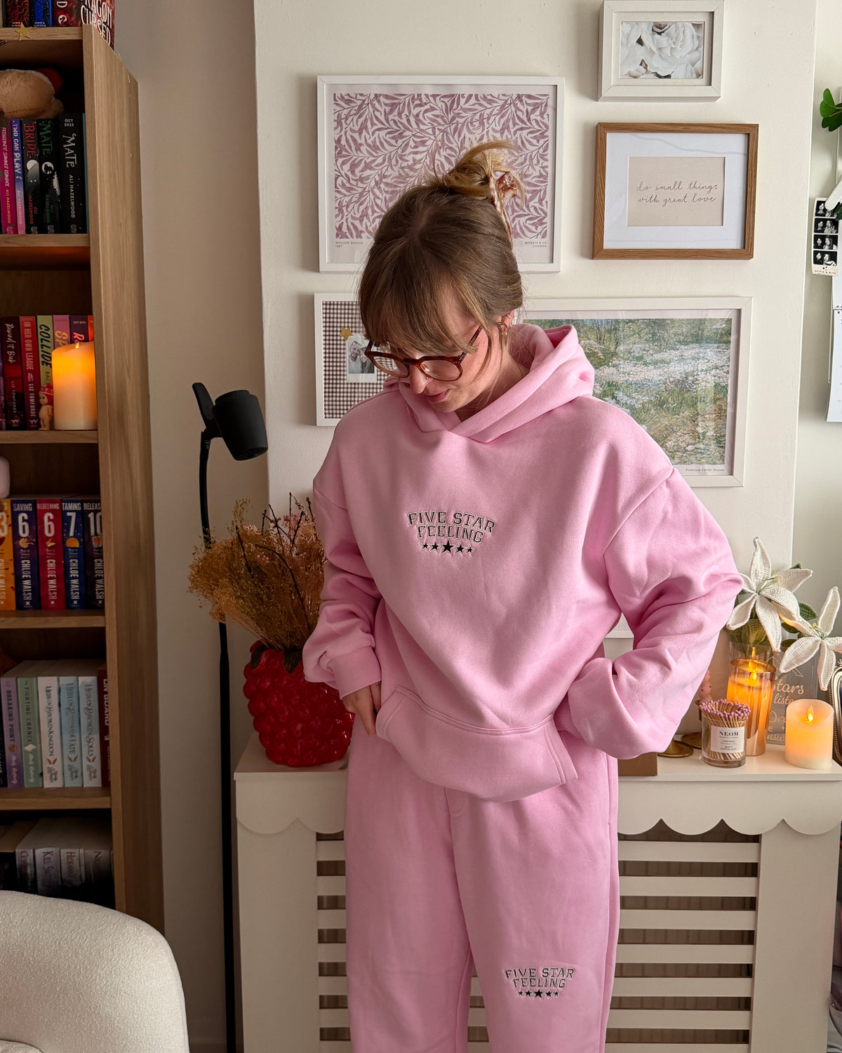 Five Star Feeling Embroidered Oversized Hoodie
