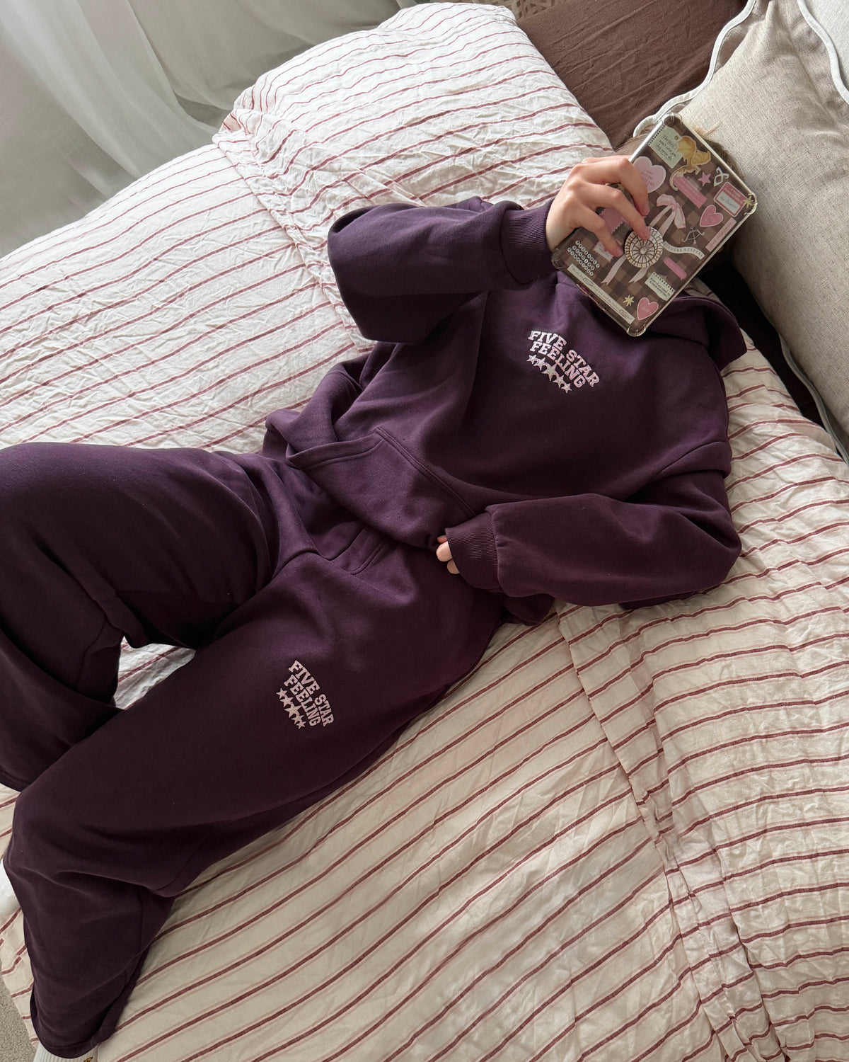 Five Star Feeling Embroidered Oversized Hoodie