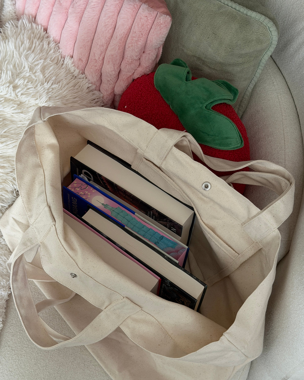 Professional Homebody Patchwork Embroidered Tote Bag