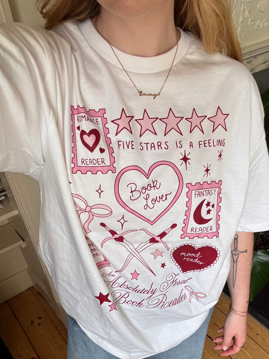 An Absolutely Feral Book Reader Printed T-shirt