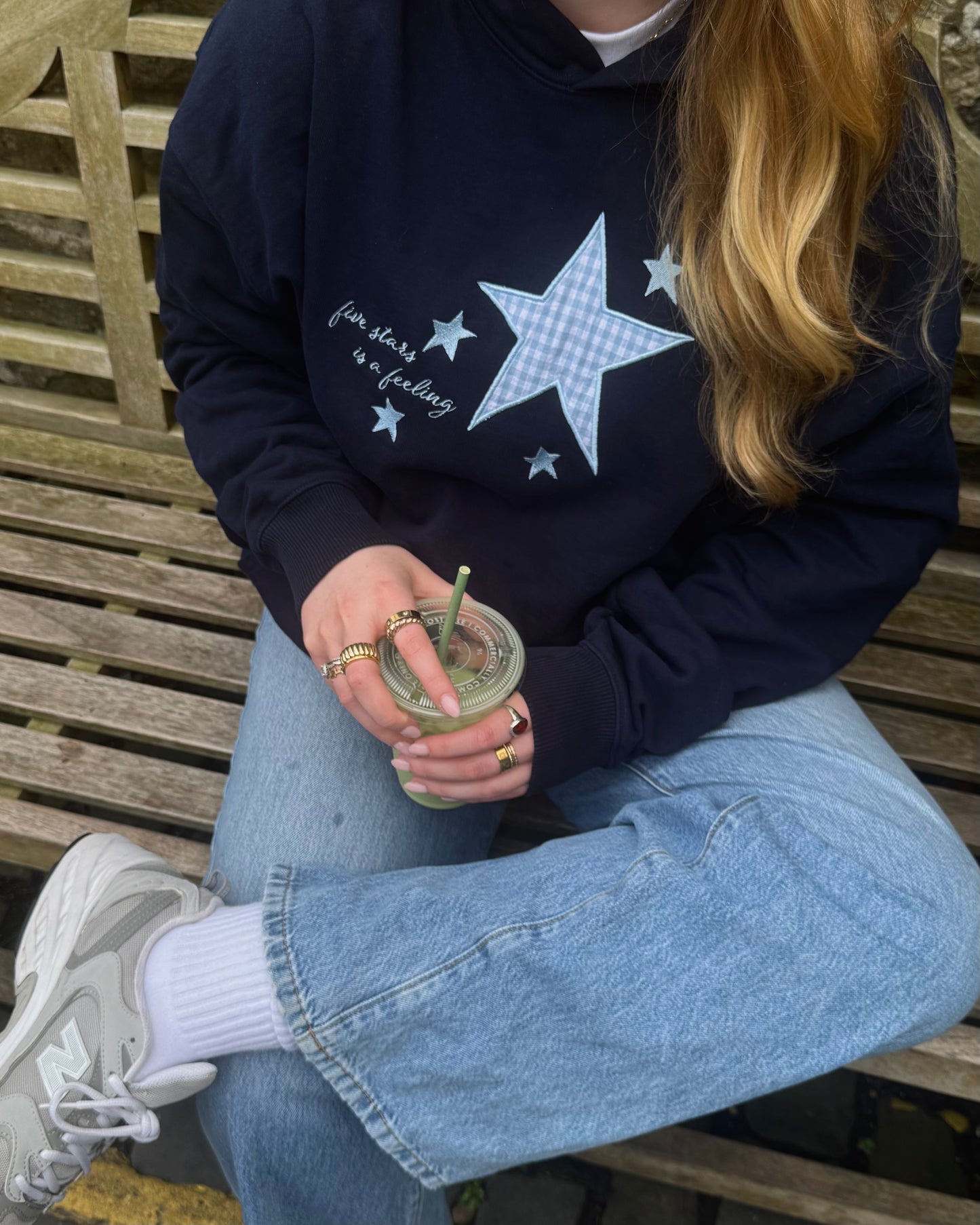 Five Stars is a Feeling Embroidered Hoodie