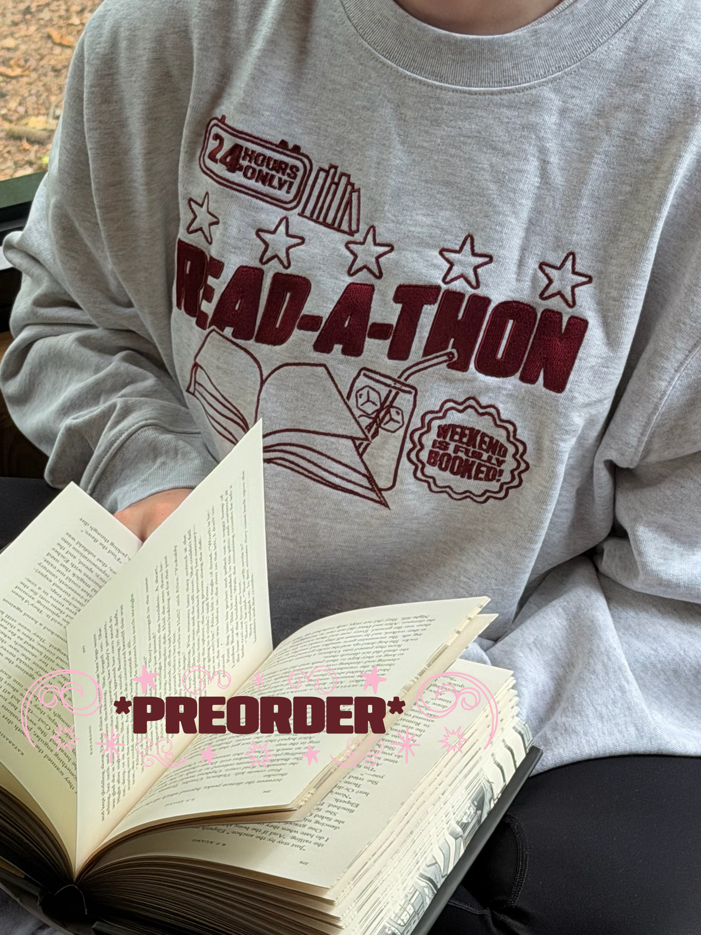 *PREORDER* Read-a-thon Embroidered Sweatshirt