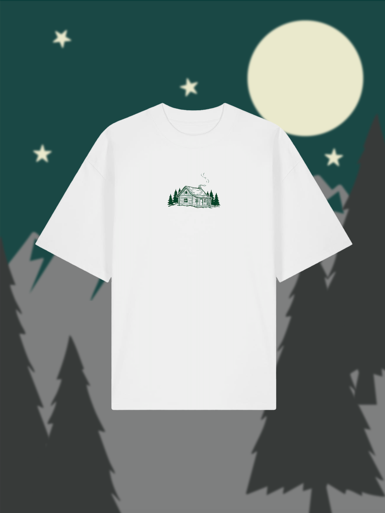 Get Lost at Northwest Cabins Super Oversized Printed T-shirt