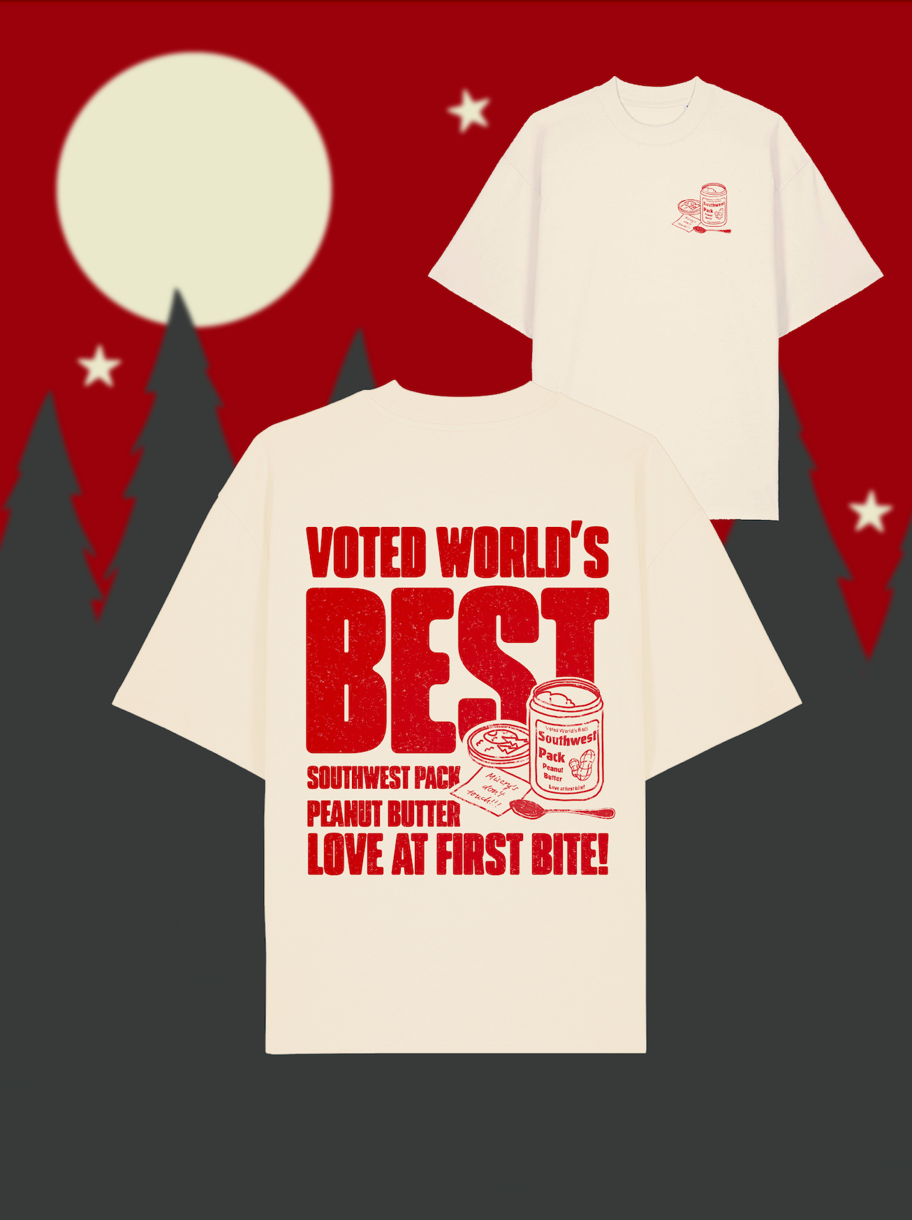 Southwest Peanut Butter Super Oversized Printed T-shirt