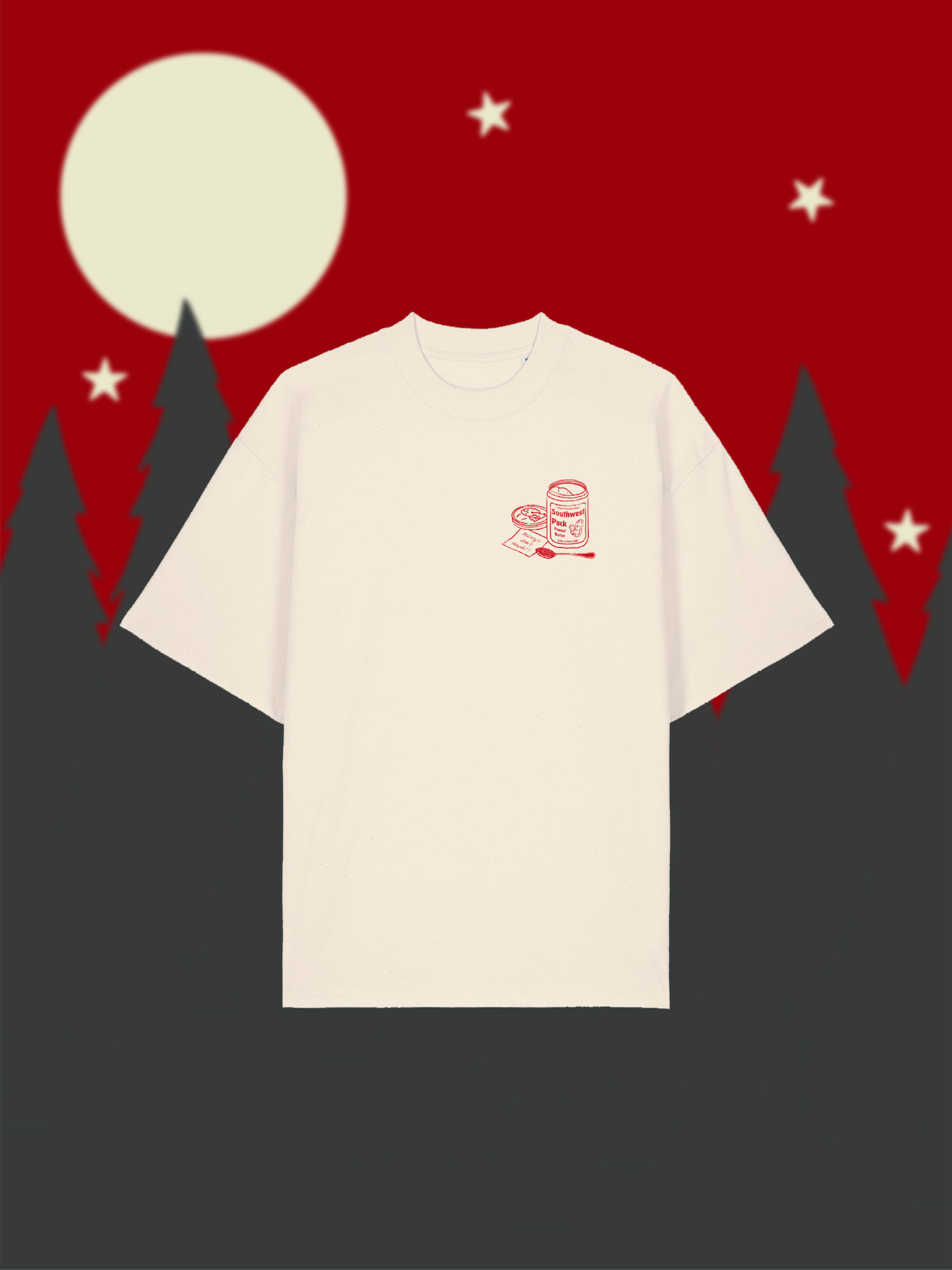 Southwest Peanut Butter Super Oversized Printed T-shirt