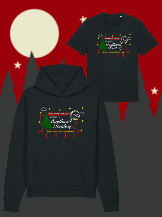 Welcome to Southwest Territory Embroidered Hoodie and T-shirt