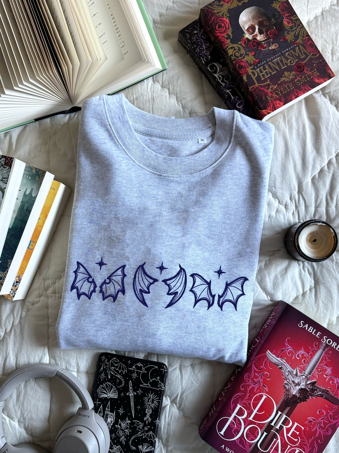 Fantasy Wings Embroidered Sweatshirt