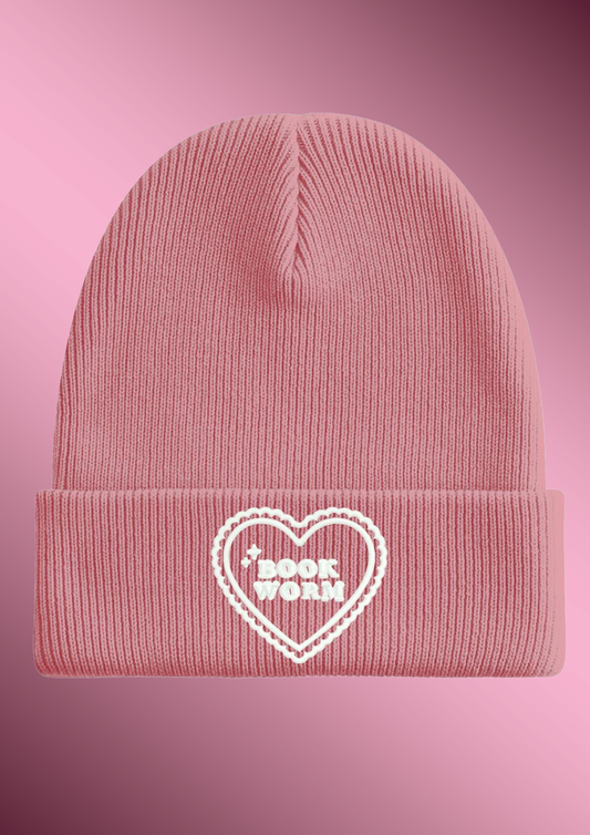 Book Worm Embroidered Beanie