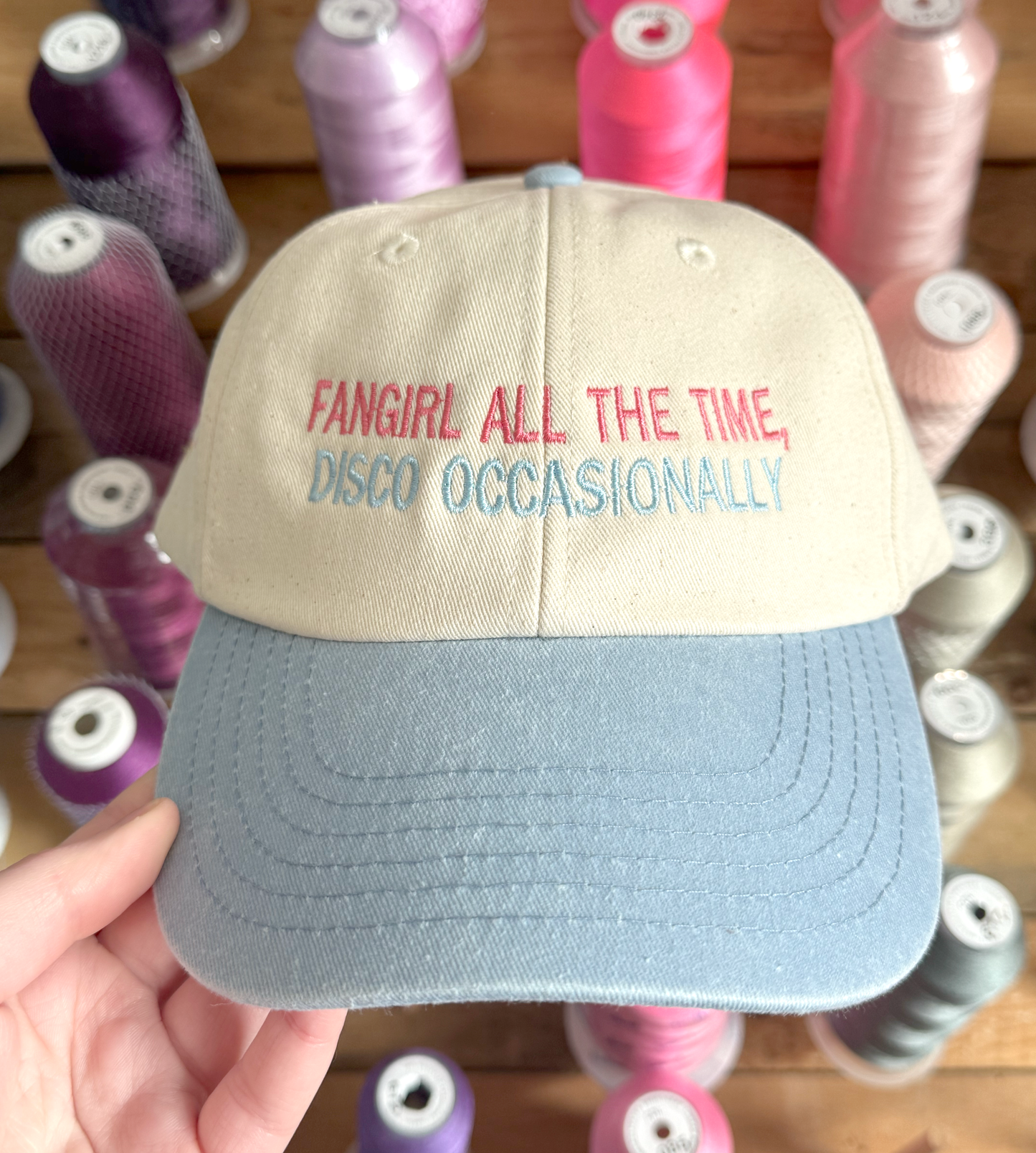 Fangirl all the Time, Disco Occasionally Embroidered Cap