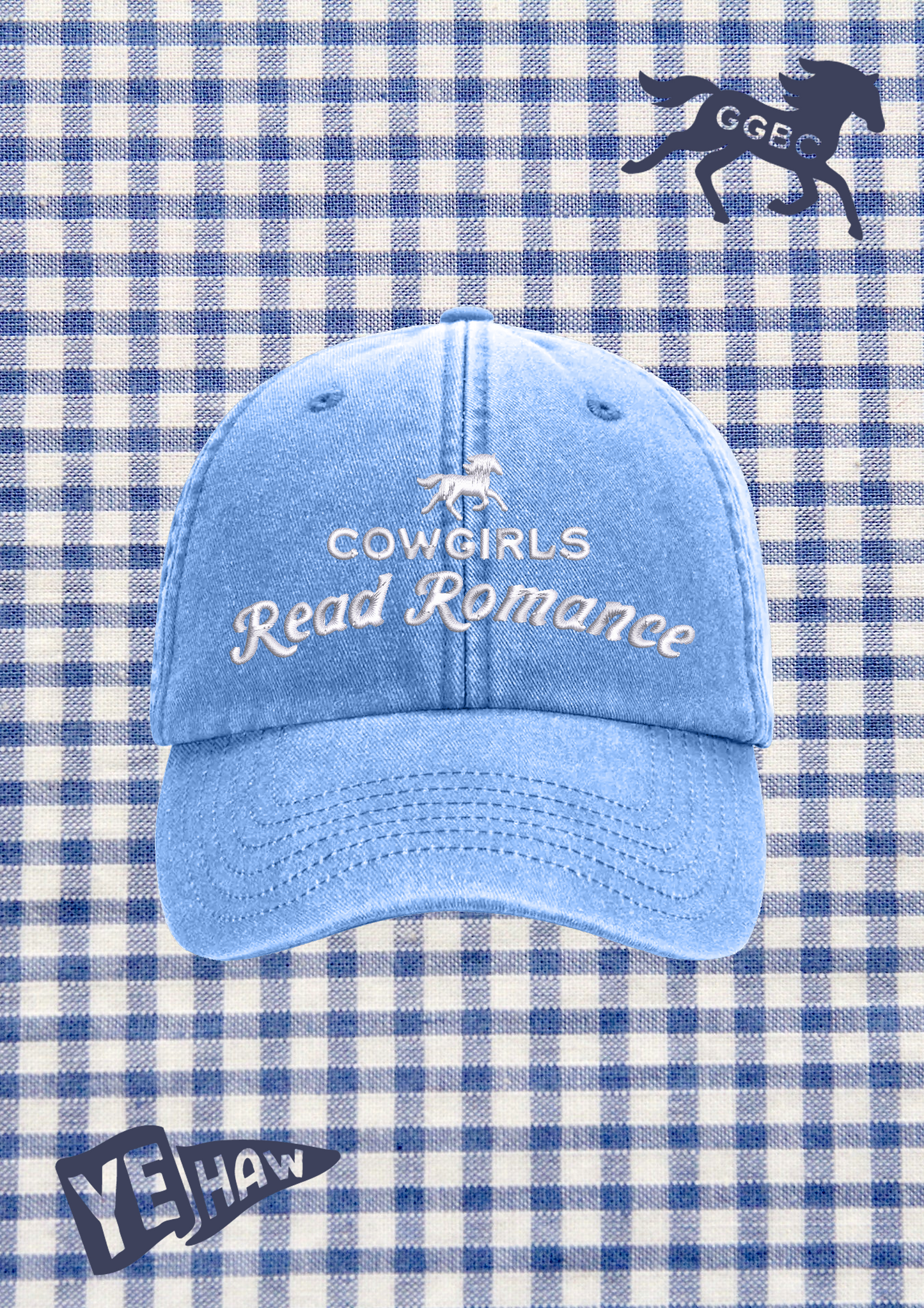 Cowgirls Read Romance Embroidered Cap