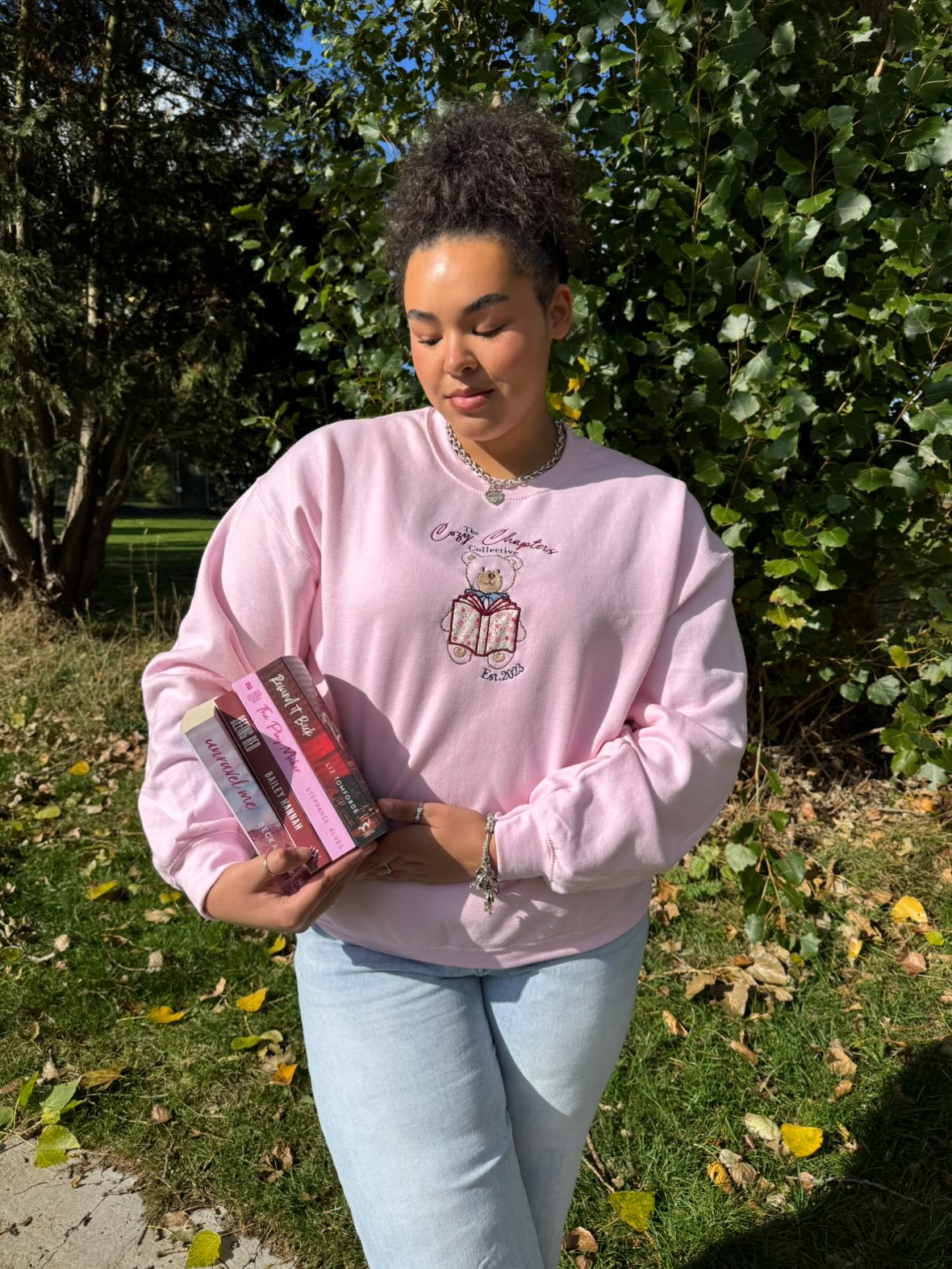 Cozy Chapters Collective Embroidered Sweatshirt