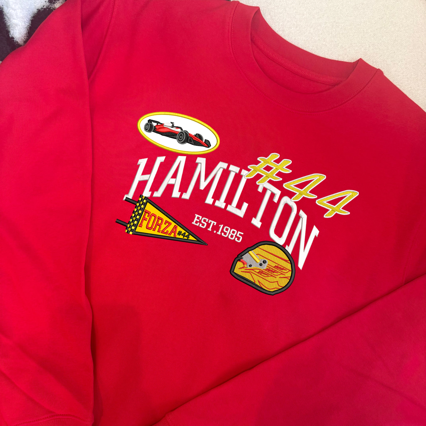 Lewis Hamilton Patchwork Embroidered Sweatshirt