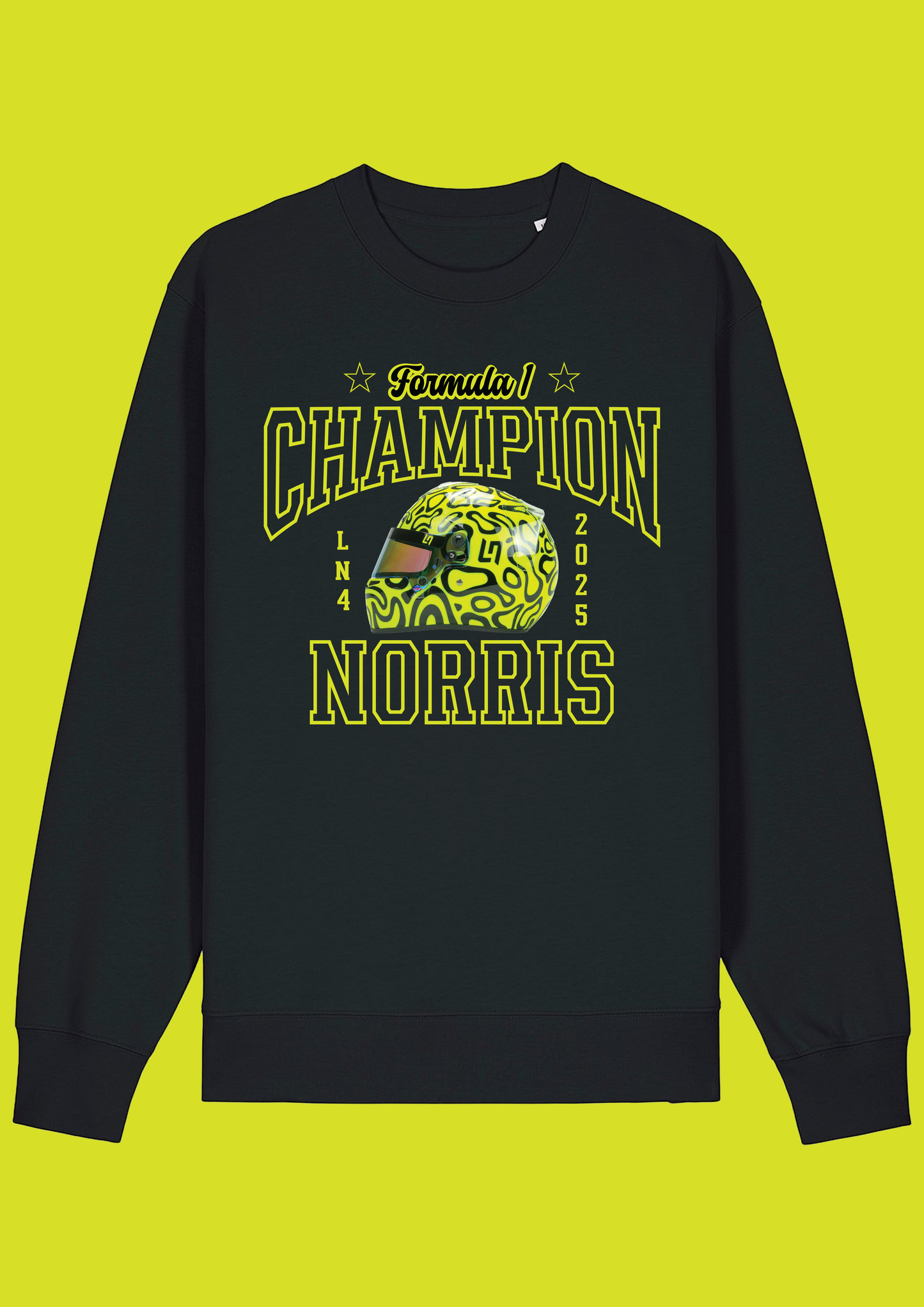 F1 World Champion Helmet Printed Sweatshirt