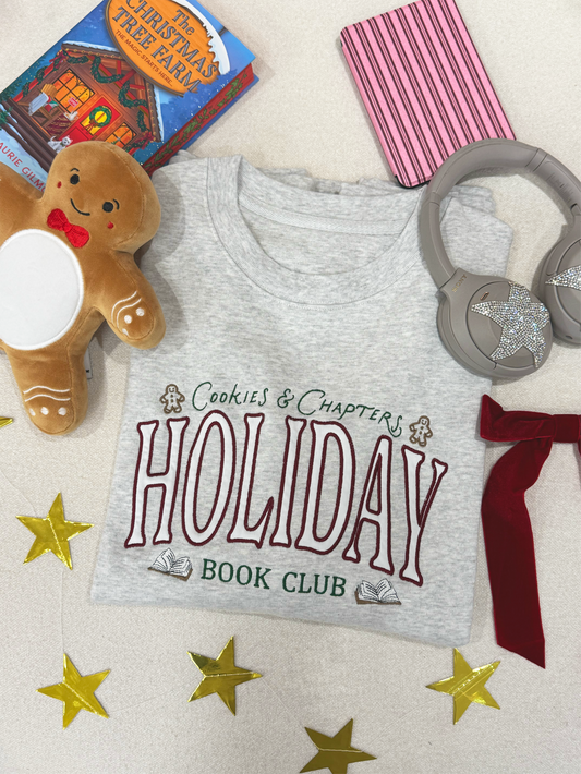 Holiday Book Club Embroidered Sweatshirt