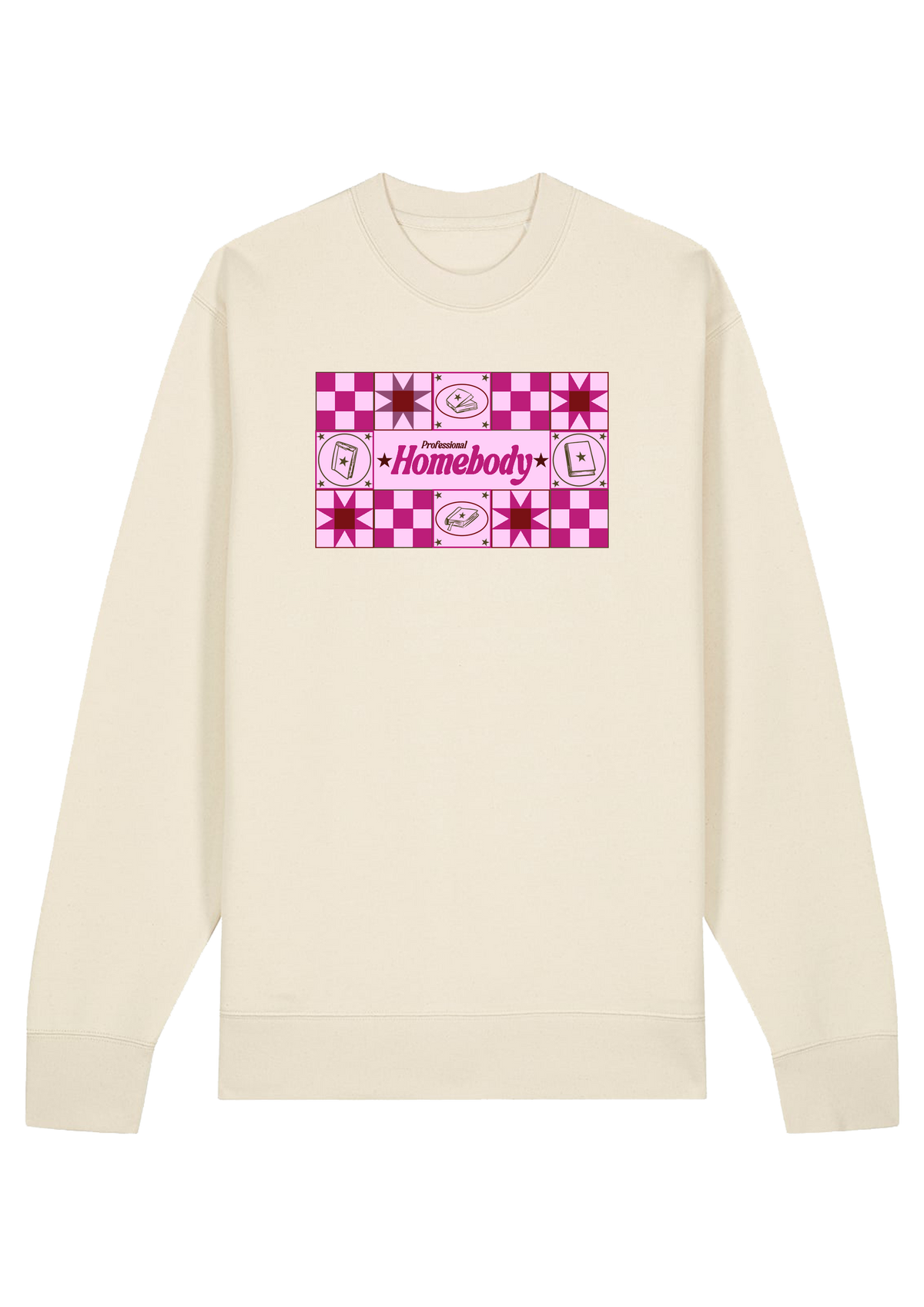 Professional Homebody Patchwork Embroidered Sweatshirt