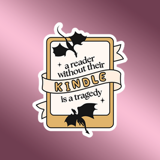 A reader without their Kindle is a tragedy Sticker