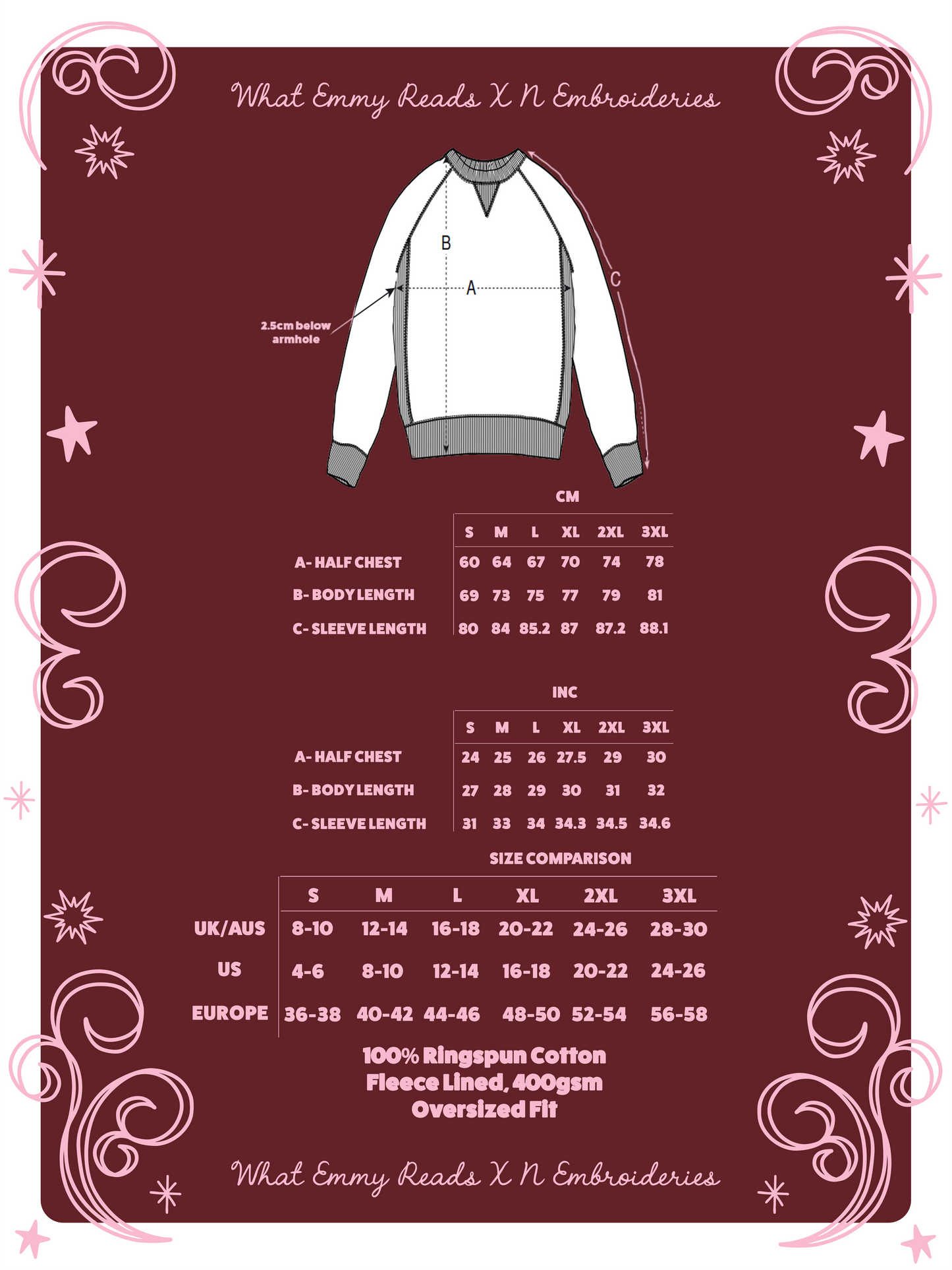 *SAMPLE SALE* Read More Books Embroidered Patchwork Sweatshirt