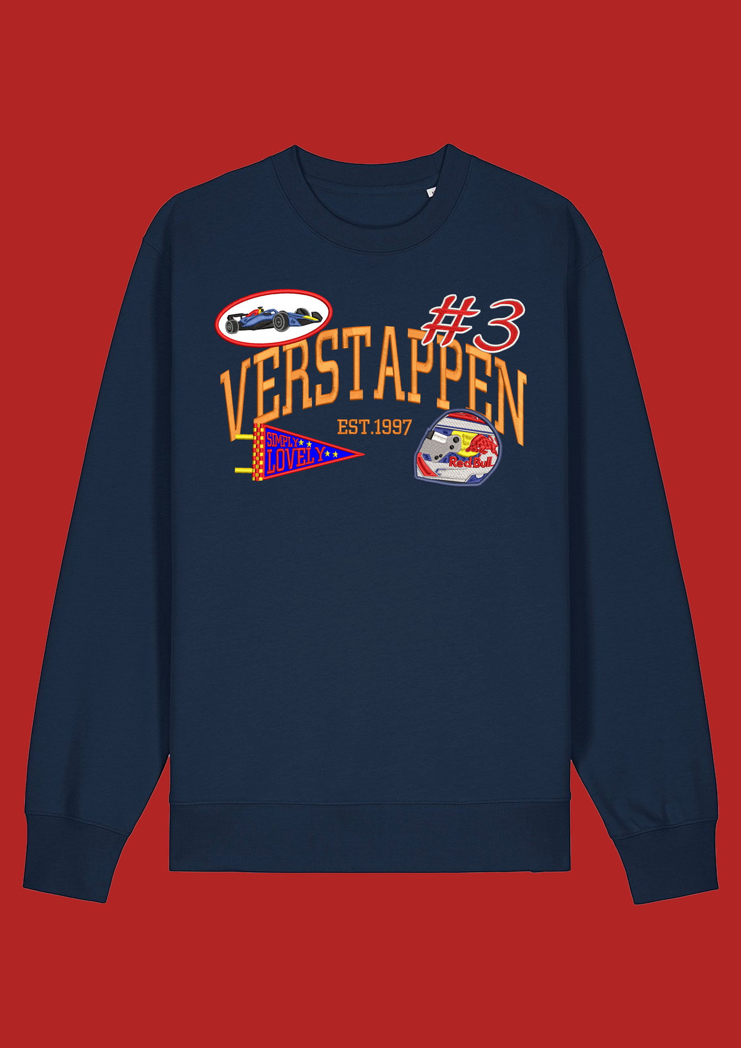 Max Verstappen Patchwork Embroidered Sweatshirt