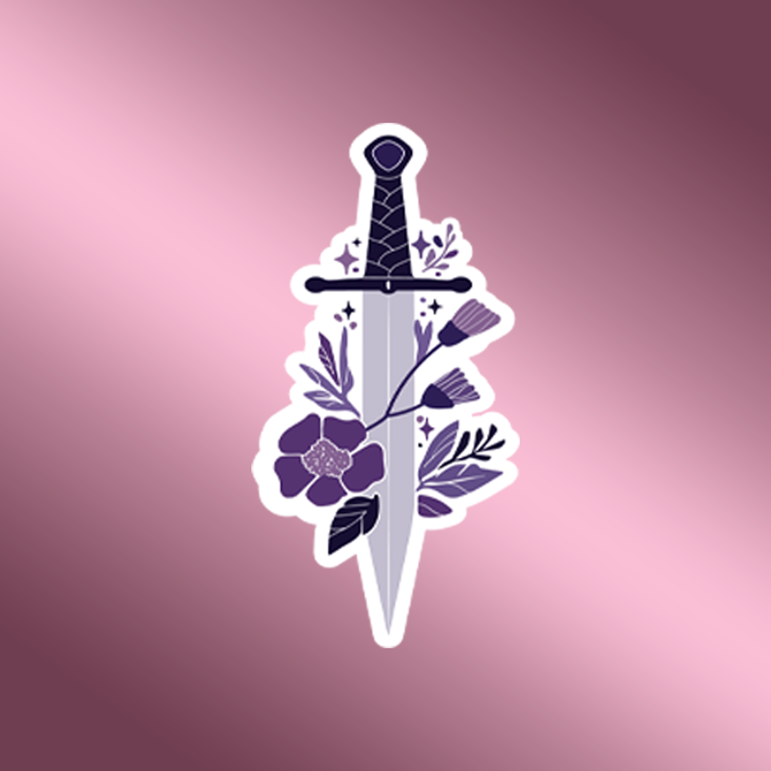 Graduation Sword Sticker Floral Sword Sticker – N Embroideries