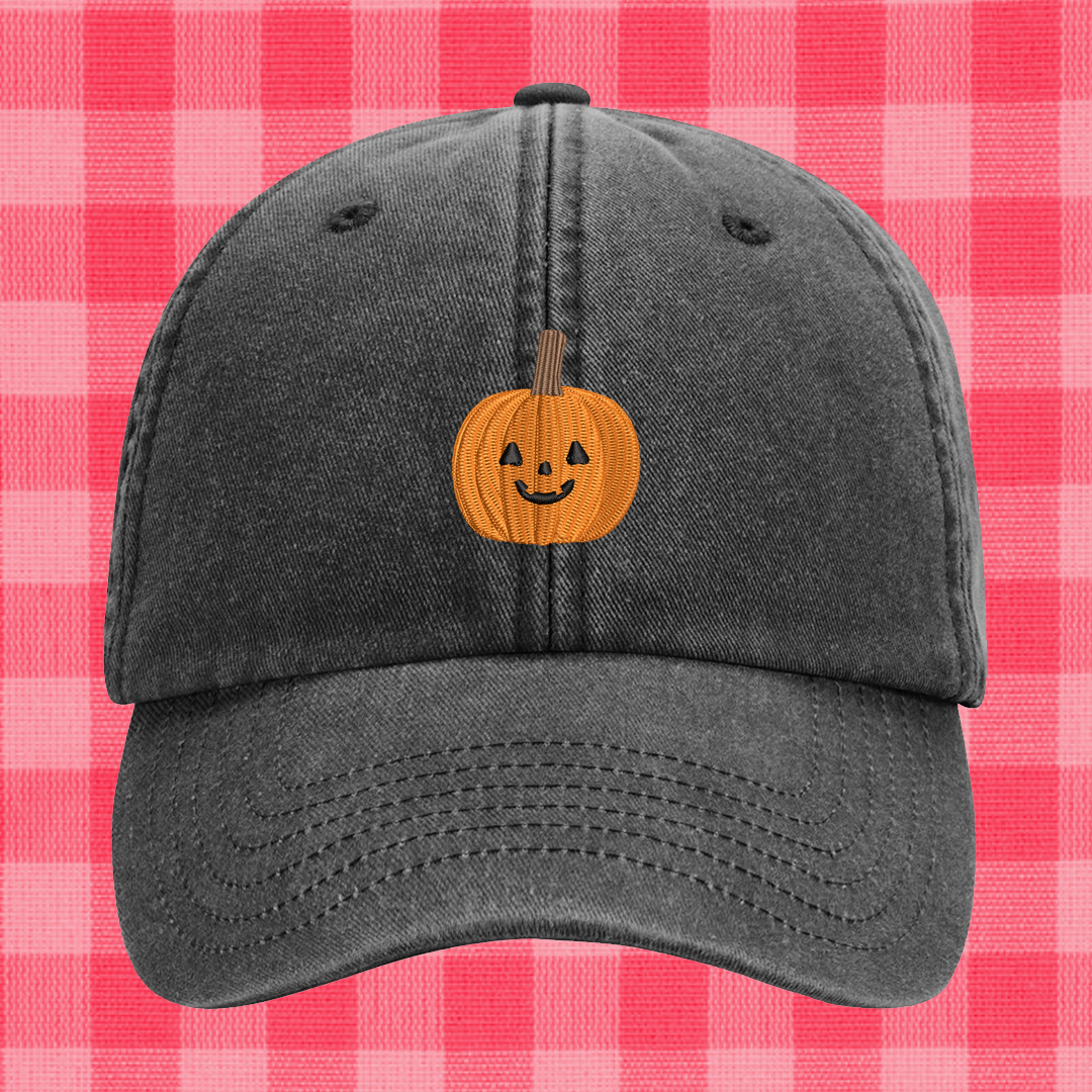 Pumpkin Embroidered Cap