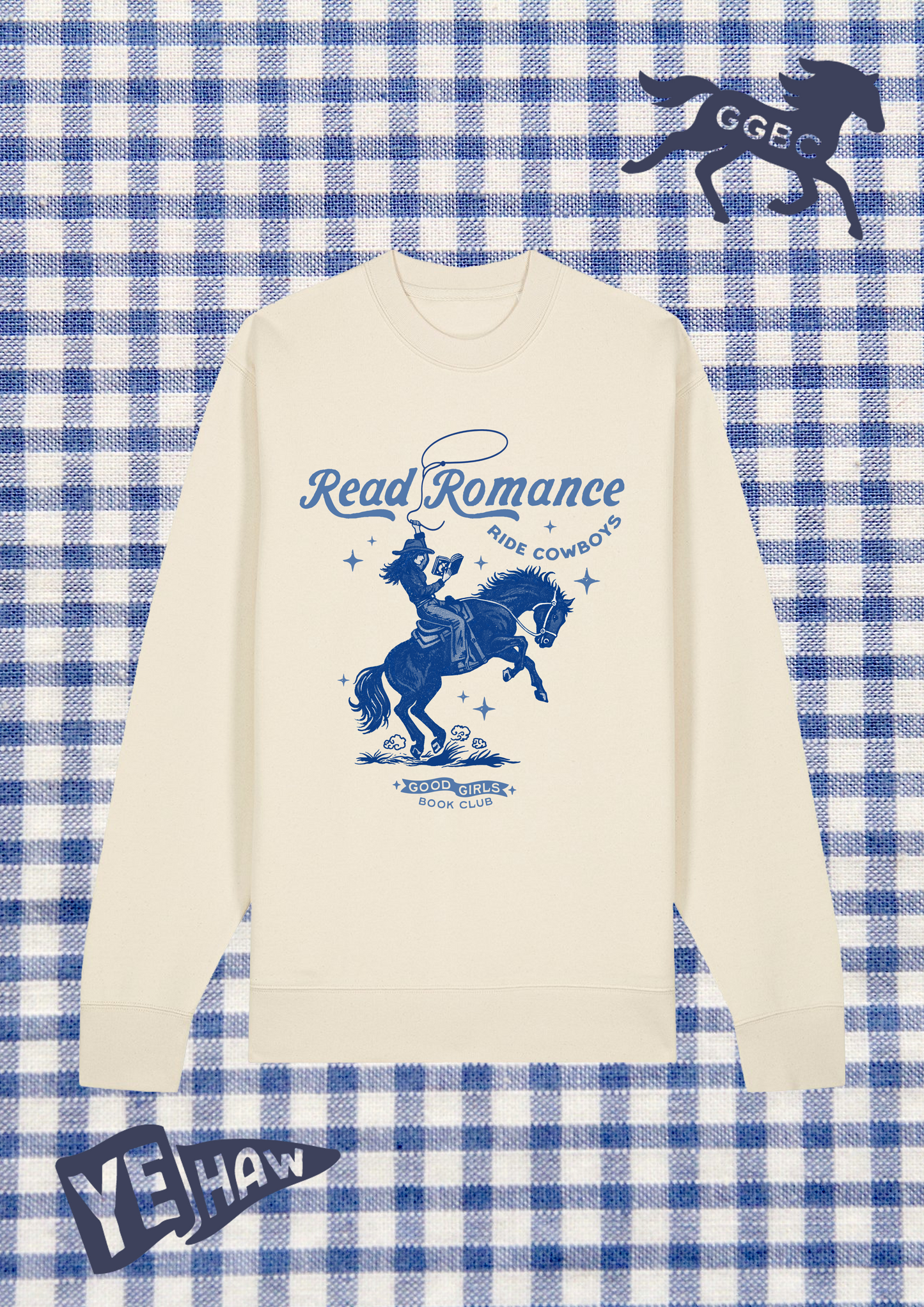 Read Romance Ride Cowboys Printed Sweatshirt
