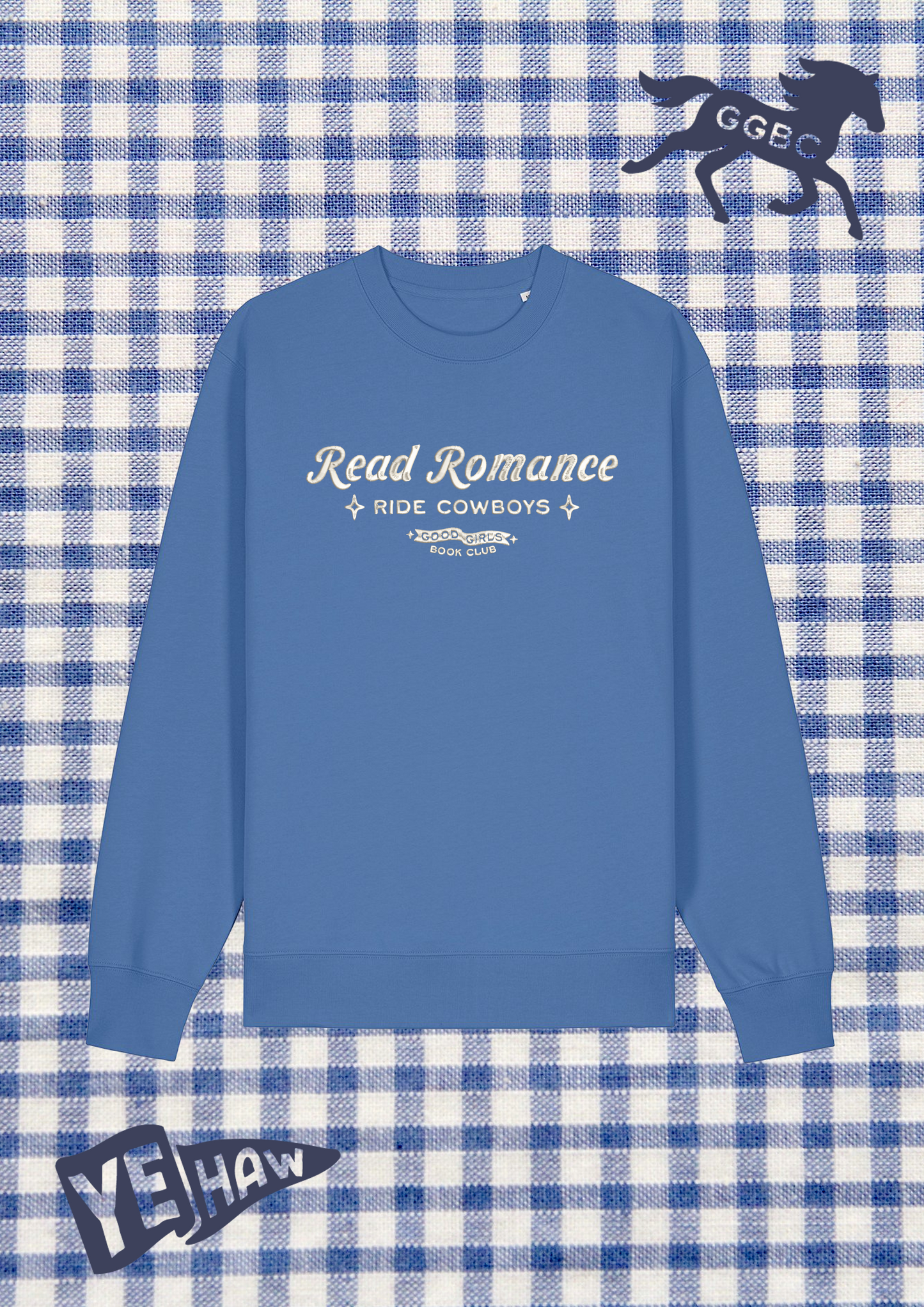 Read Romance Ride Cowboys Embroidered Sweatshirt