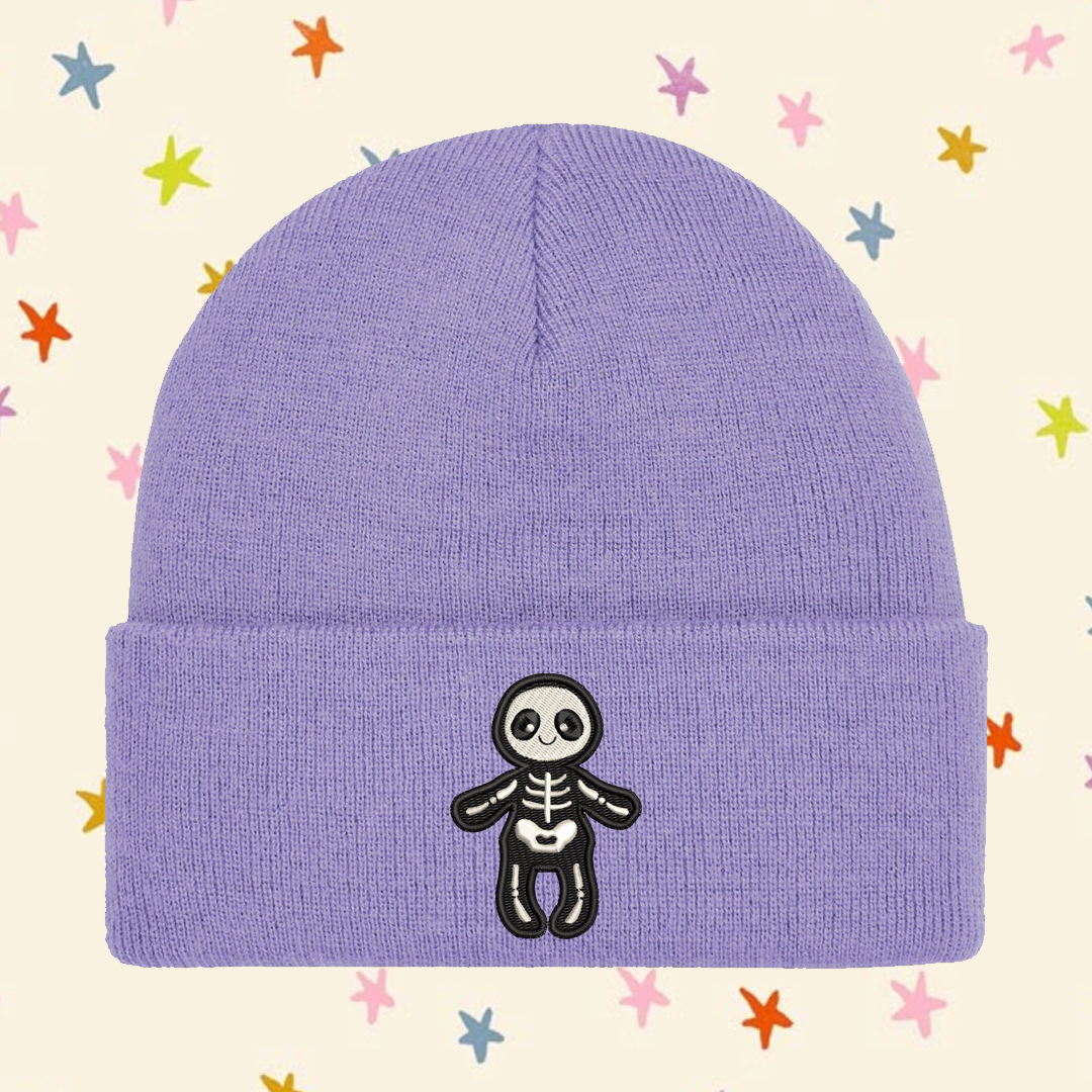 Skeleton Embroidered Beanie