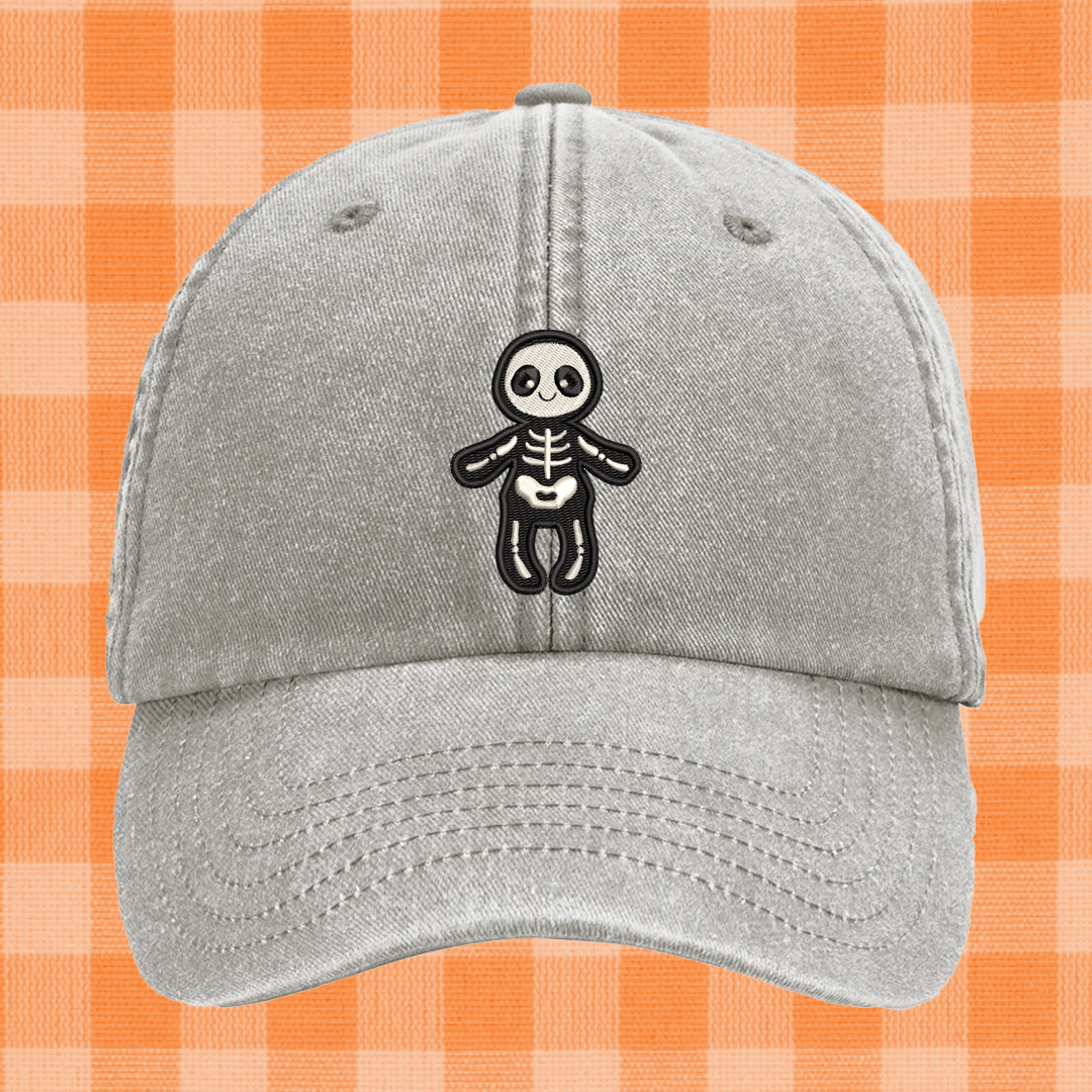 Skeleton Embroidered Cap