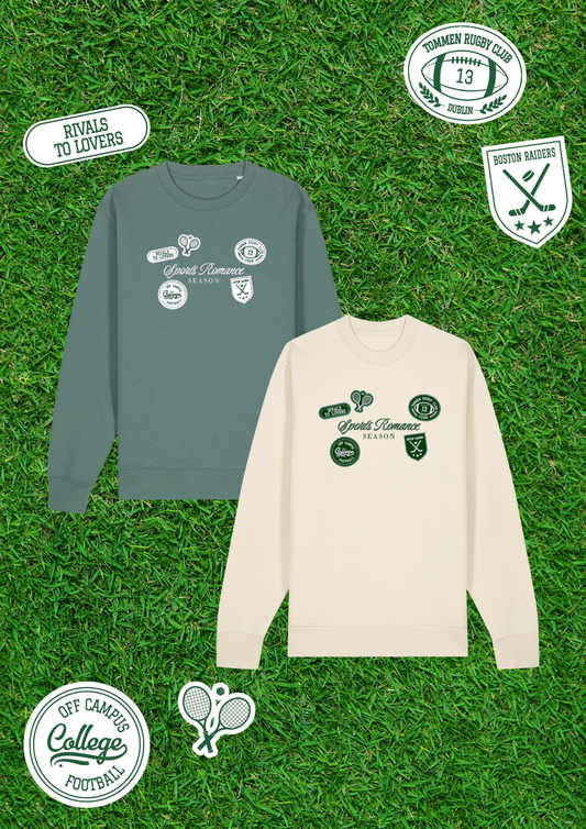 Sports Romance Patchwork Embroidered Sweatshirt