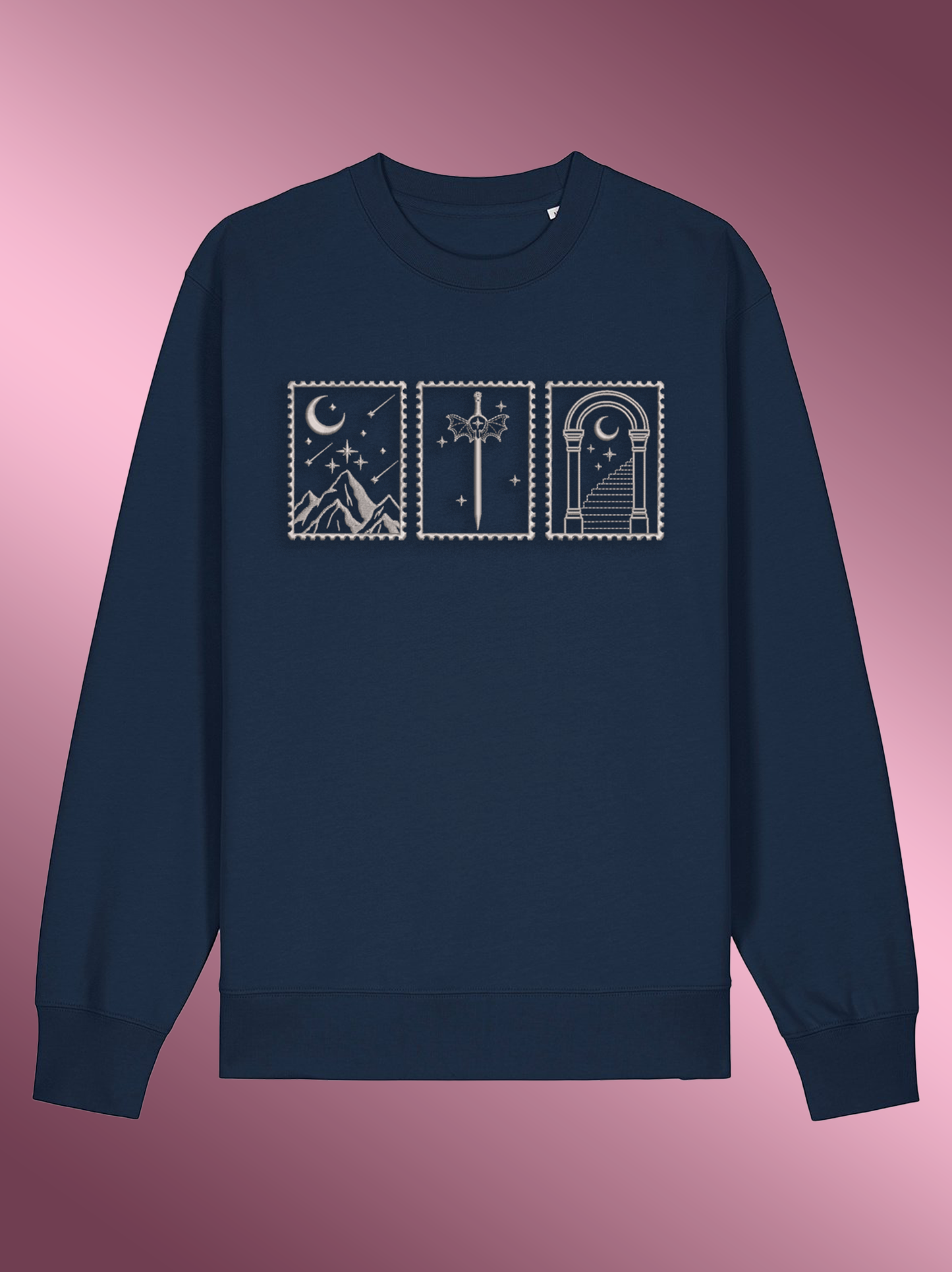 Fantasy Stamps Embroidered Sweatshirt