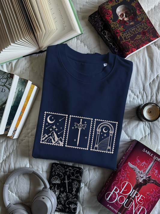 Fantasy Stamps Embroidered Sweatshirt