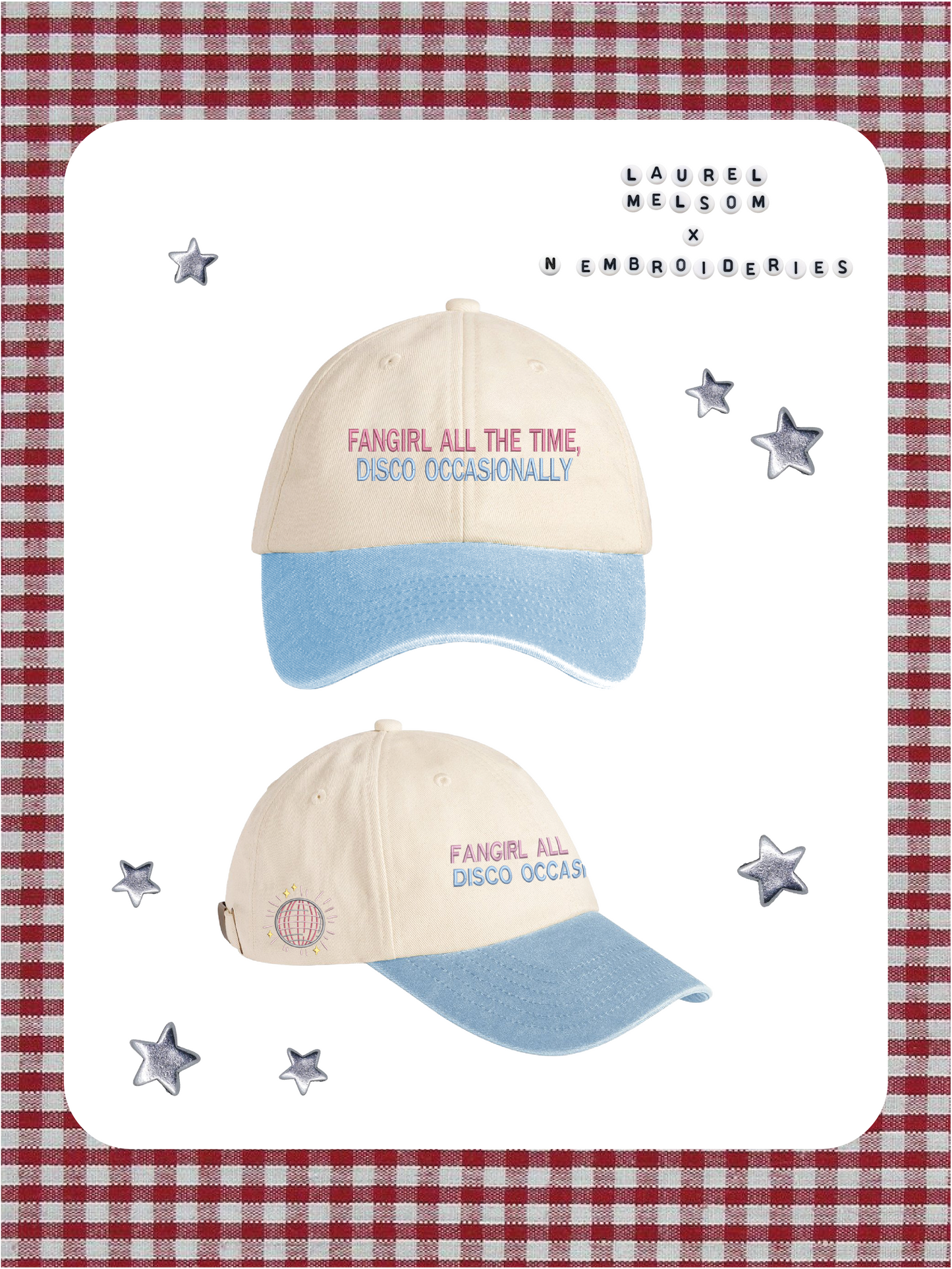 Fangirl all the Time, Disco Occasionally Embroidered Cap