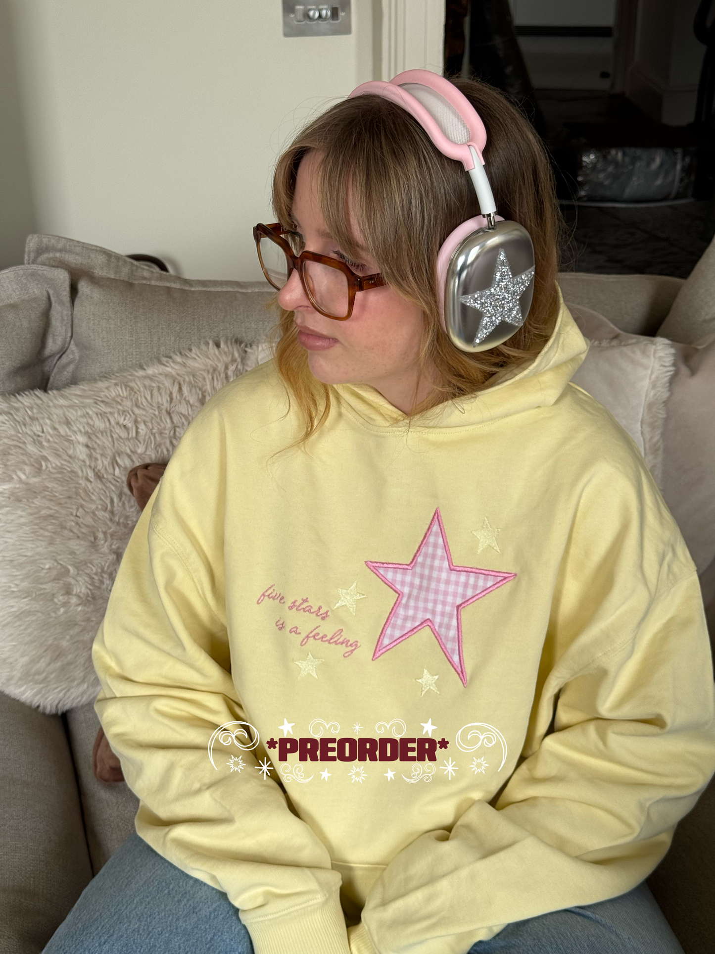 *PREORDER* Five Stars is a Feeling Embroidered Hoodie